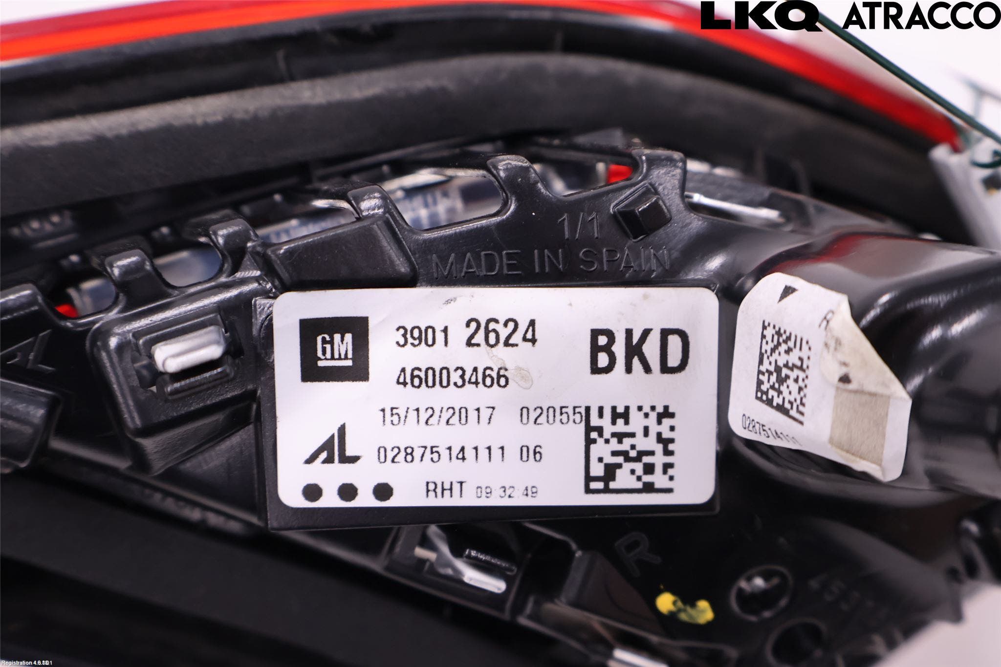 Opel CORSA E 15-19 Bakljus Lucka Hö