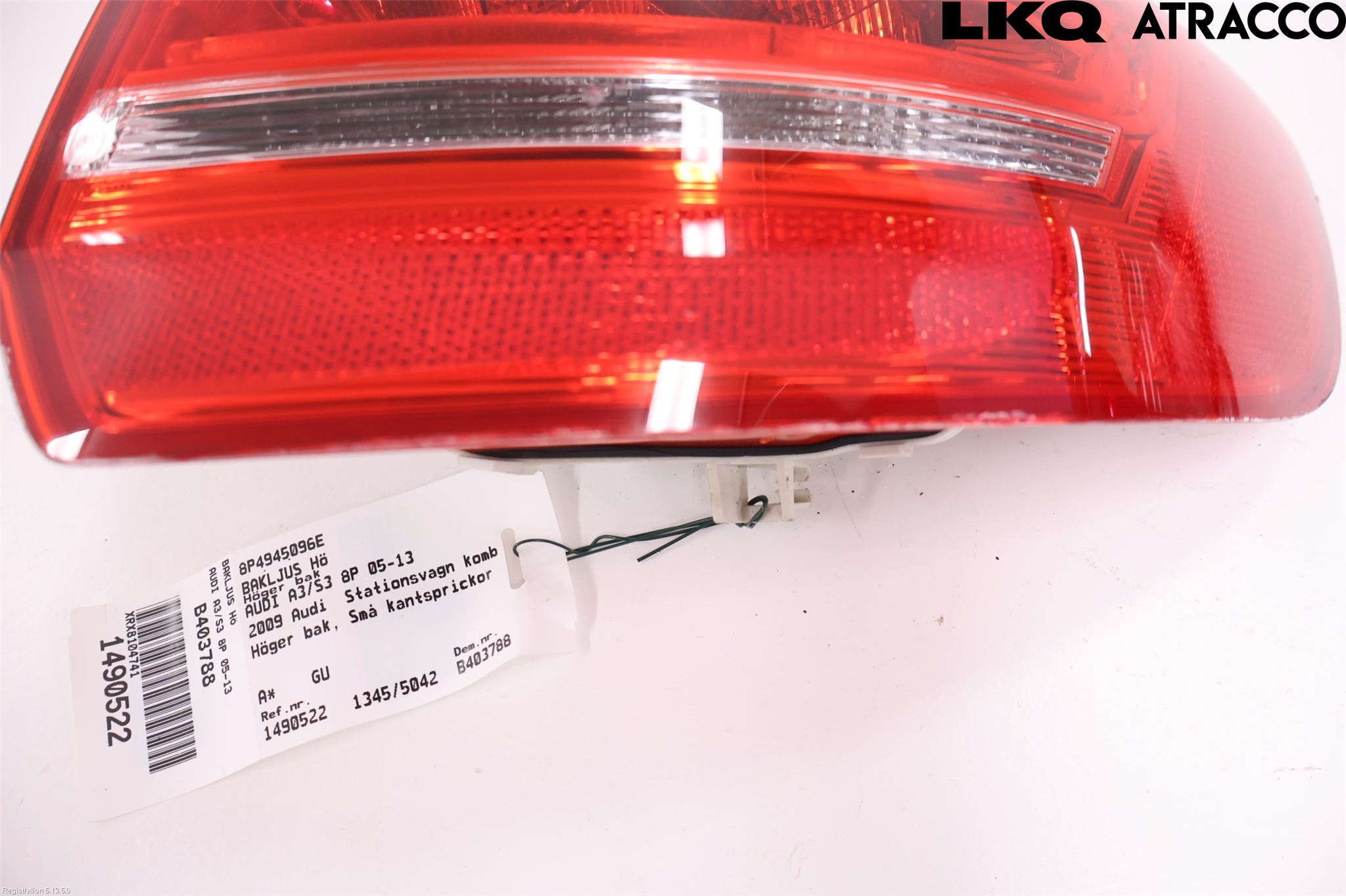 Audi A3/S3 05-13 Bakljus Höger