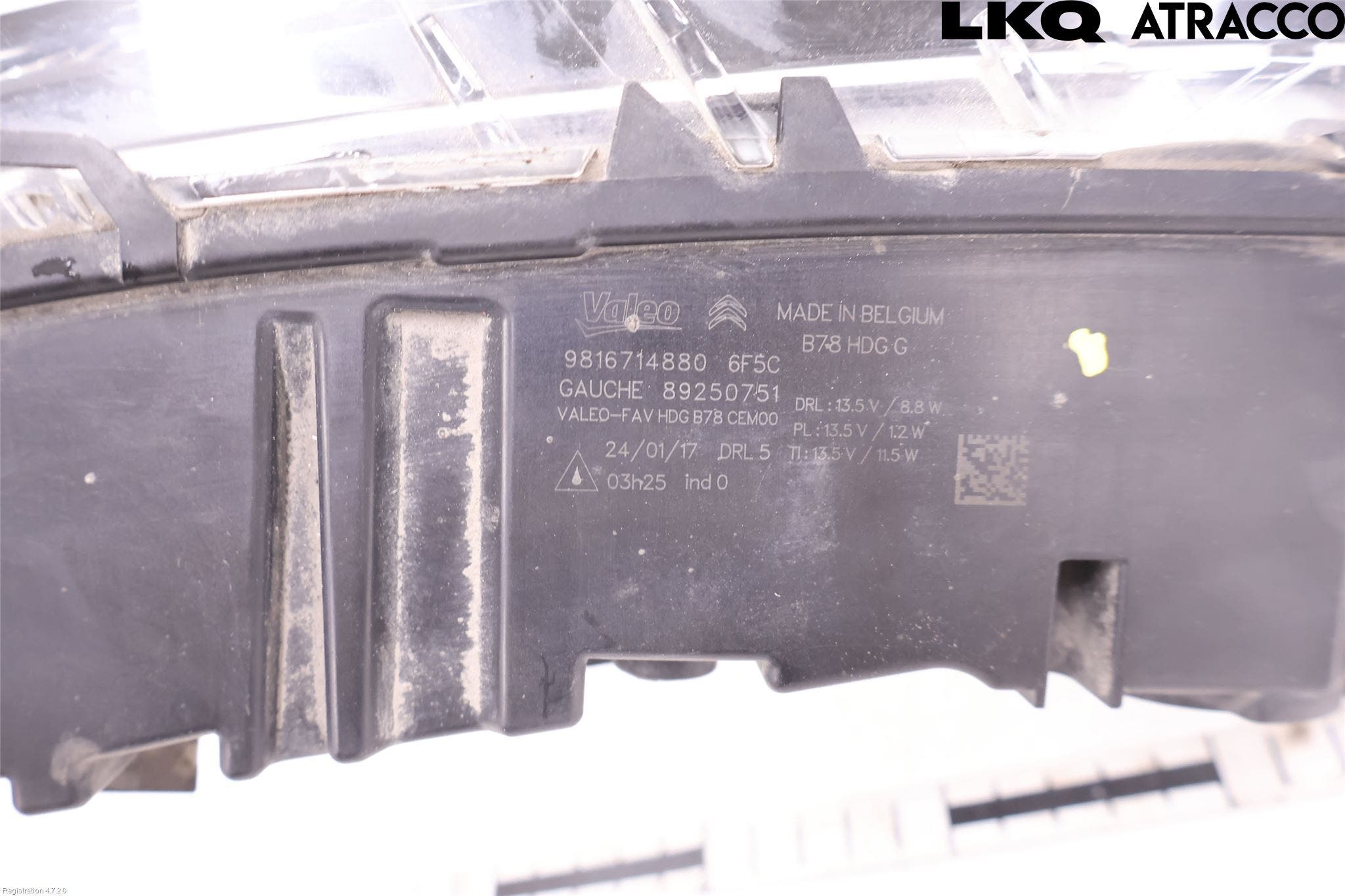 Citroen C4 GRAND PICASSO 14-18 Dimljus-Varselljus Fram