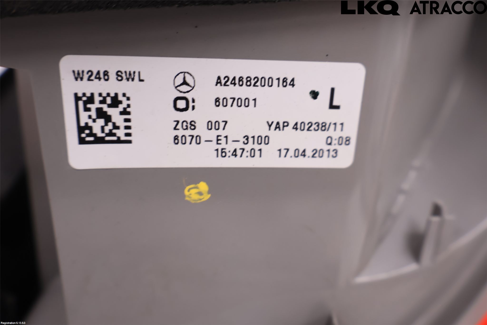 Mercedes-Benz MB B-KLASS (W246/W242) 12-19 Bakljus Vänster