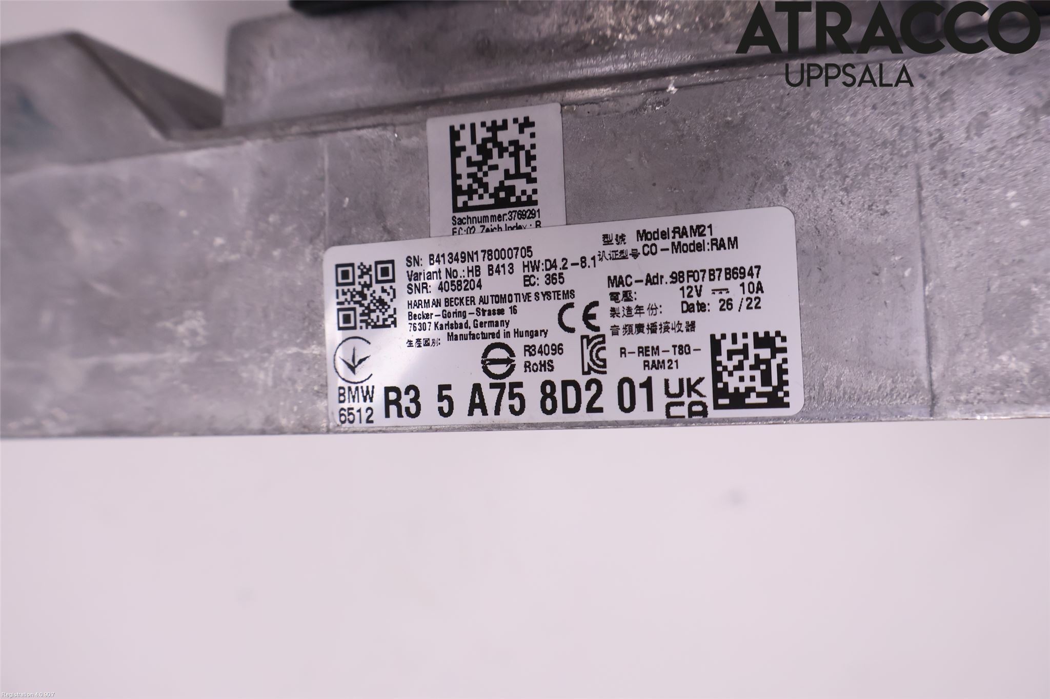 BMW 3 G20/G21/G80/G81 19- Radio