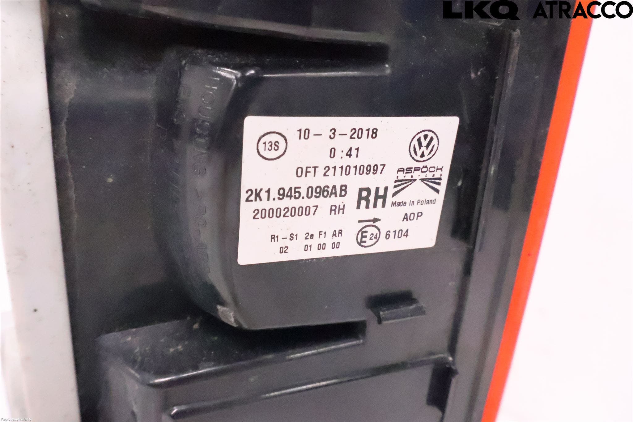 Volkswagen VW CADDY 16-20 Bakljus Höger