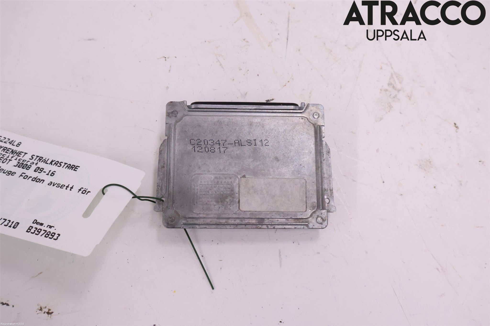 Peugeot 3008 09-16 Styrenhet Strålkastare