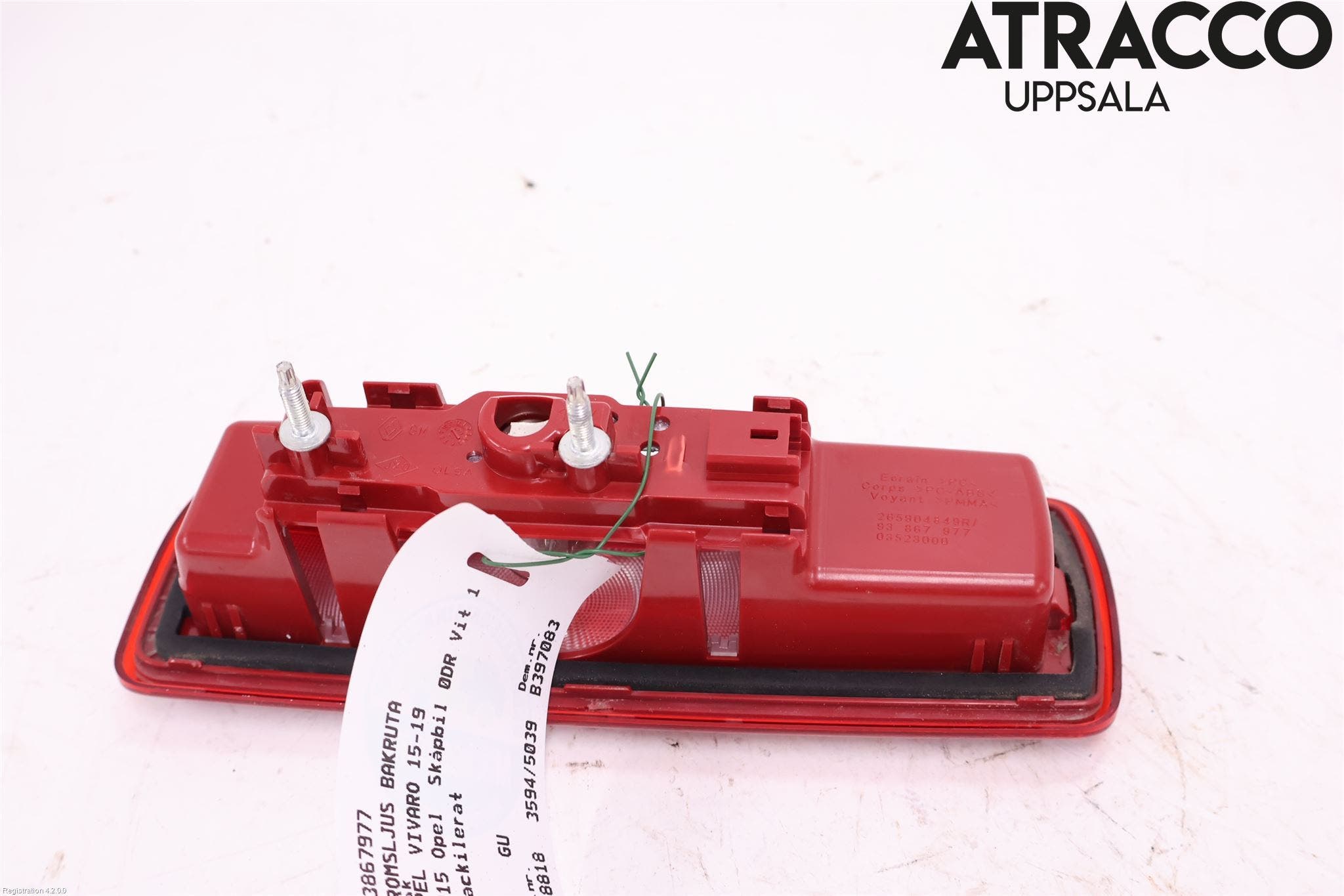 Opel VIVARO 15-19 Bromsljus Bakruta