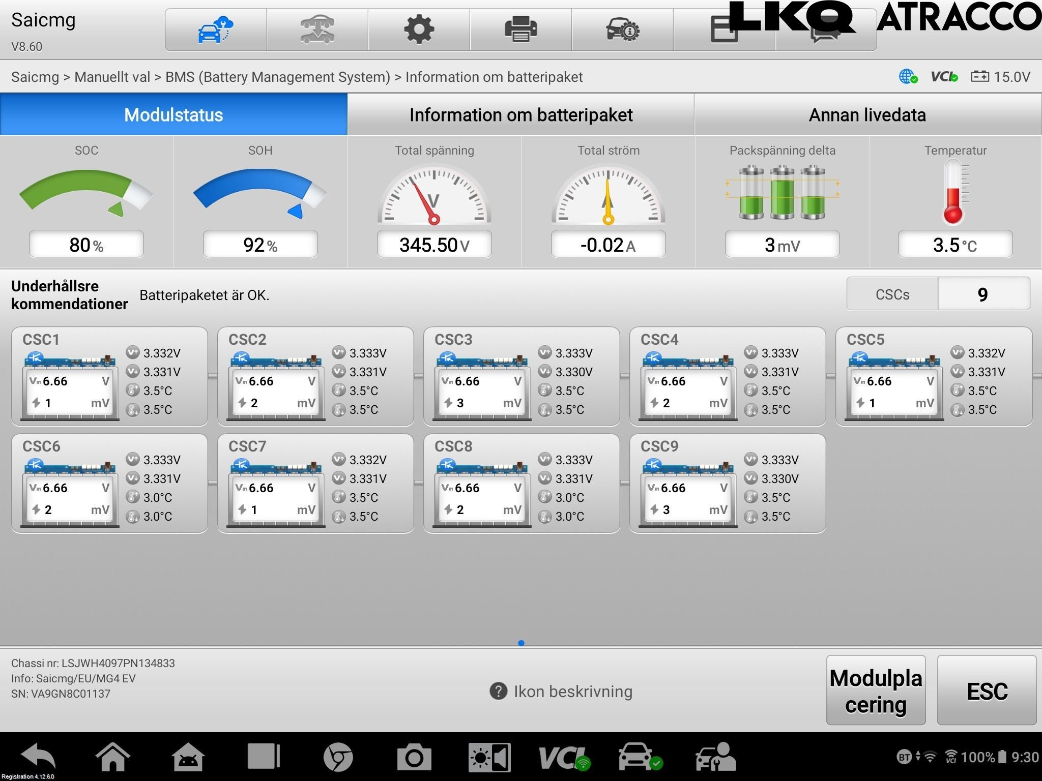 MG 4 23- Batteri Högspänning