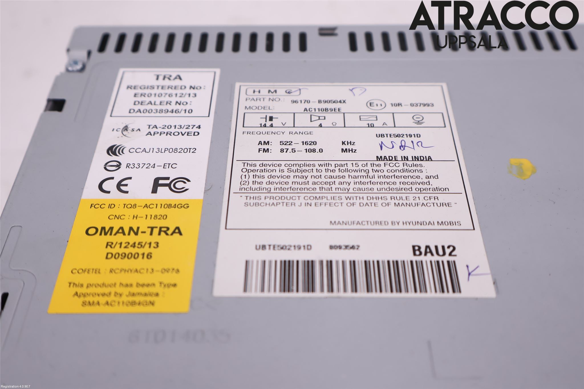 Hyundai i10 BA 14-16 Cd Radio - Multimediapanel