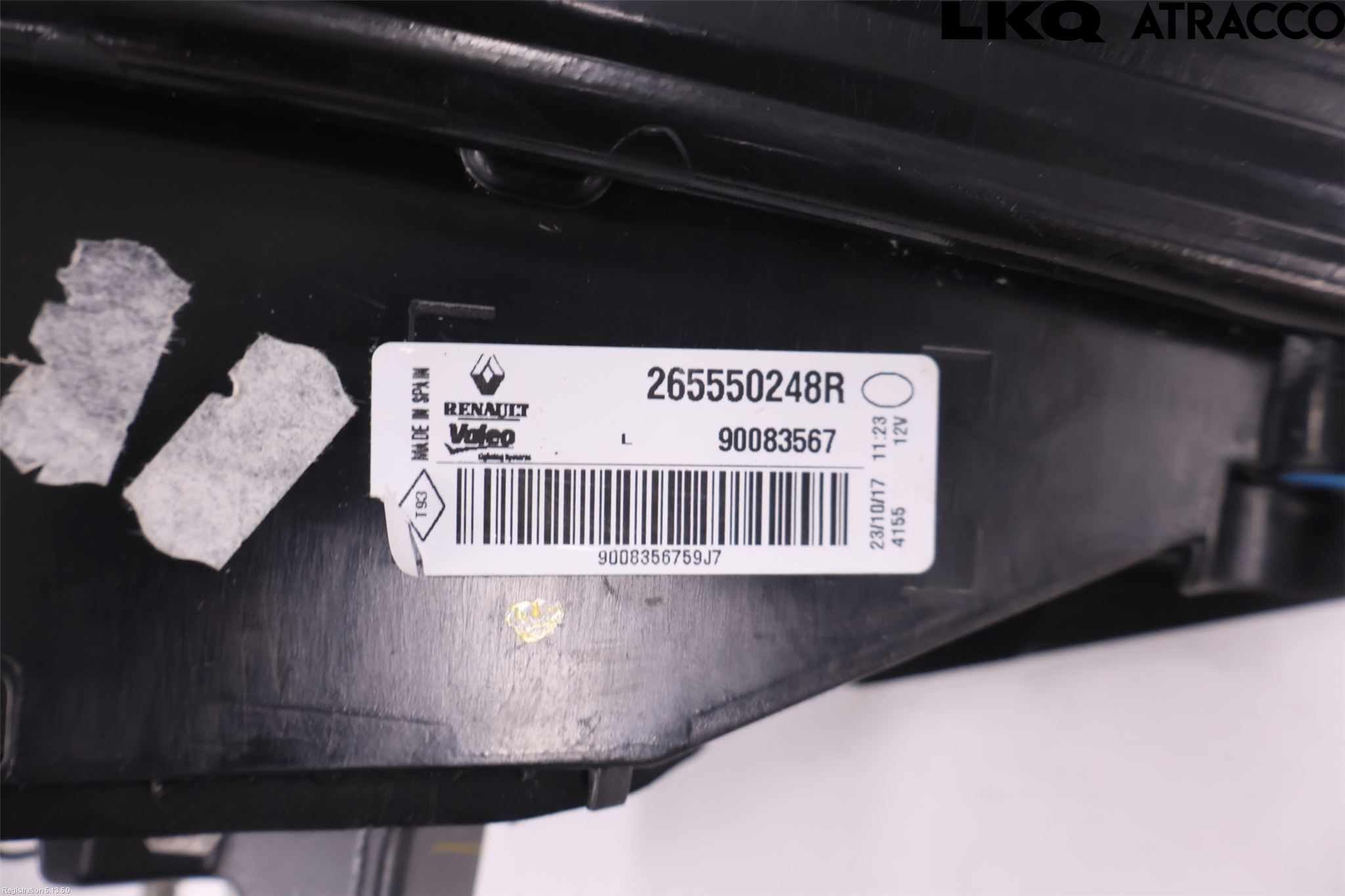Renault MEGANE IV 16-23 Bakljus Lucka Vä