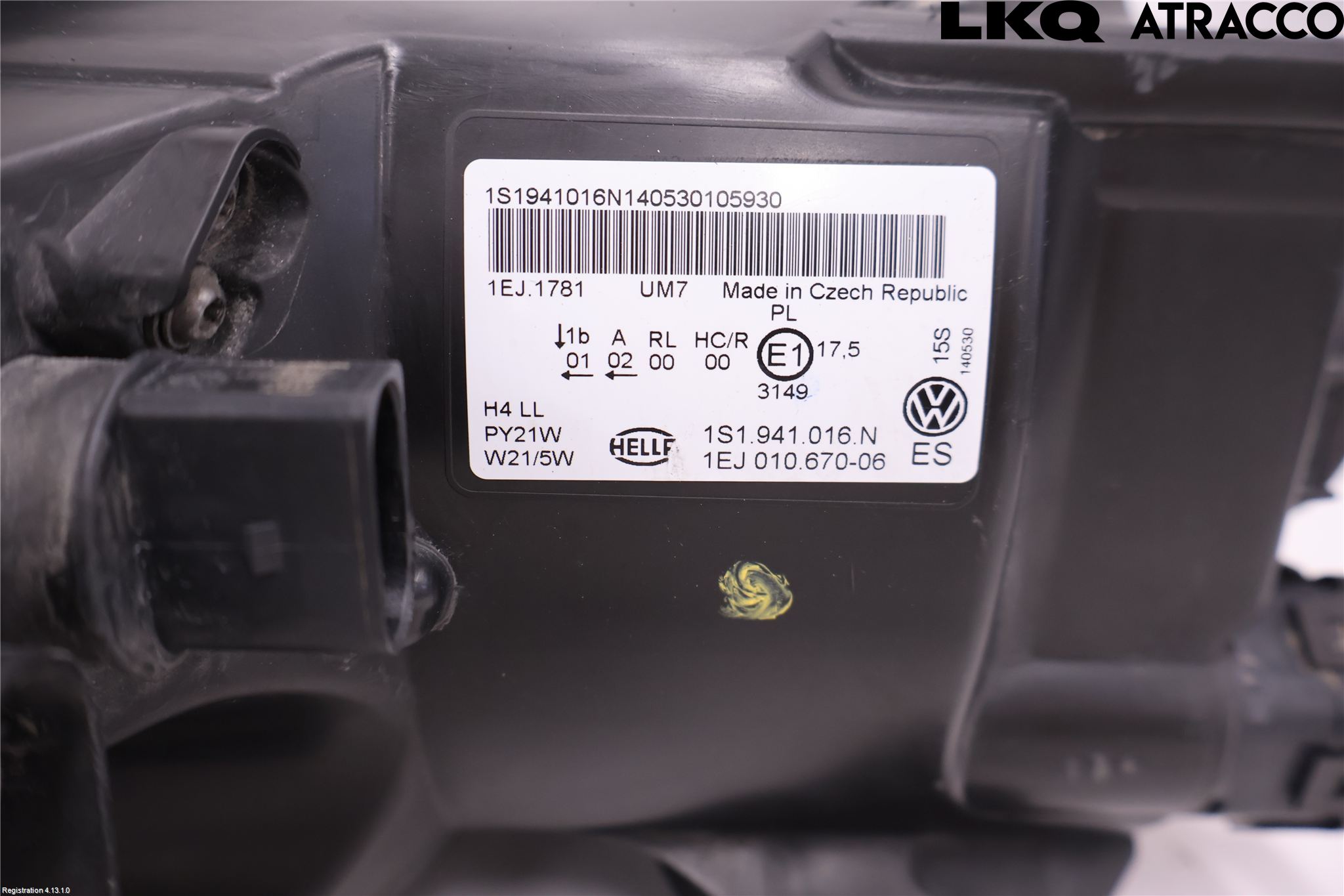 Volkswagen VW UP! / E-UP! Strålkastare Höger