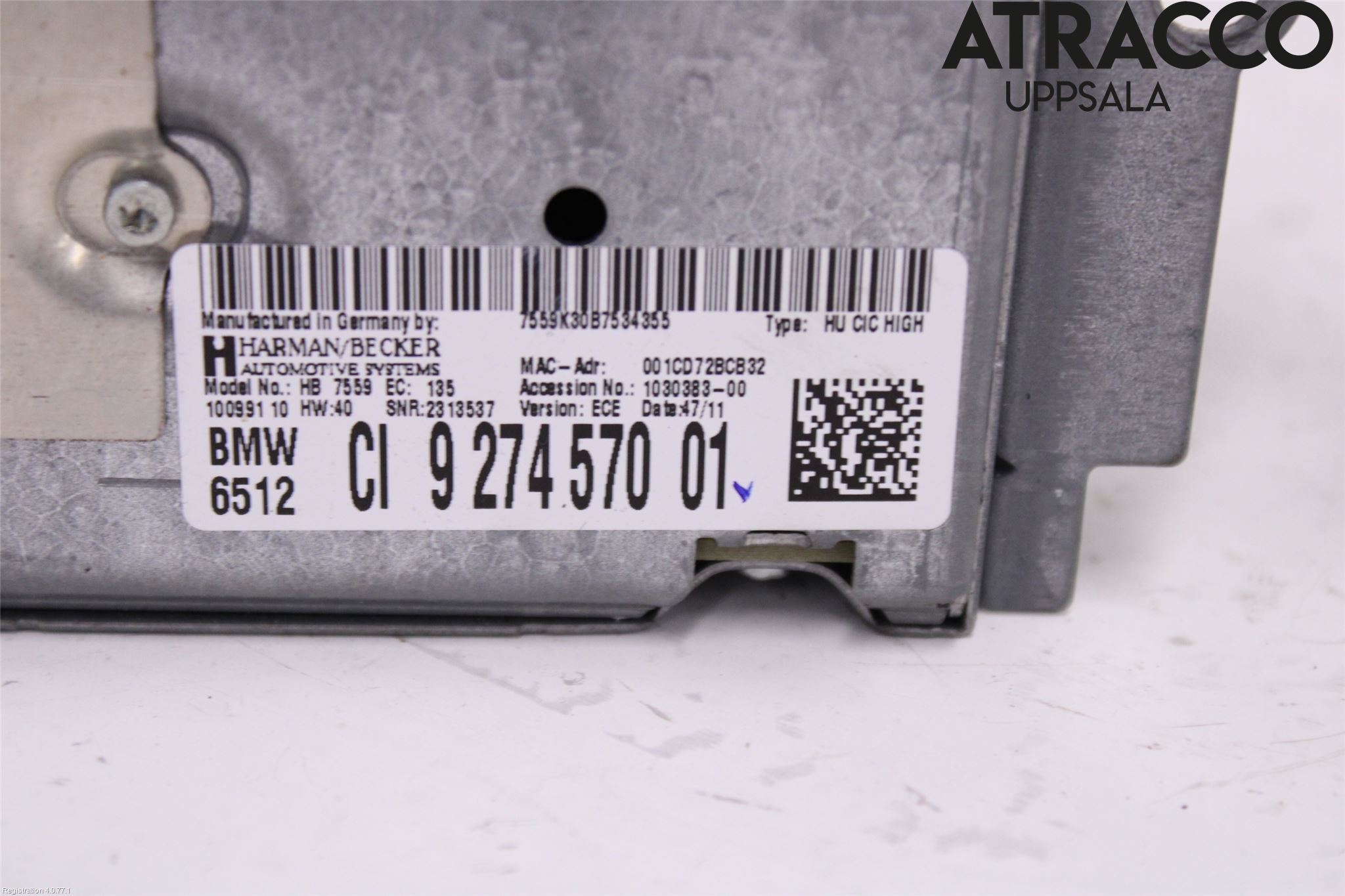 BMW 5 F10/F11/F18 09-17 Cd Radio - Multimediapanel