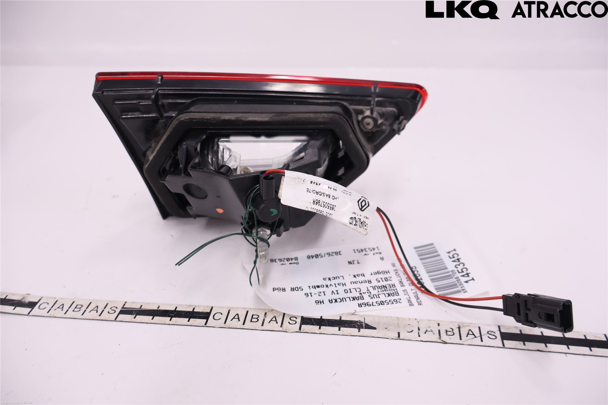 Renault CLIO IV 12-16 Bakljus Lucka Hö