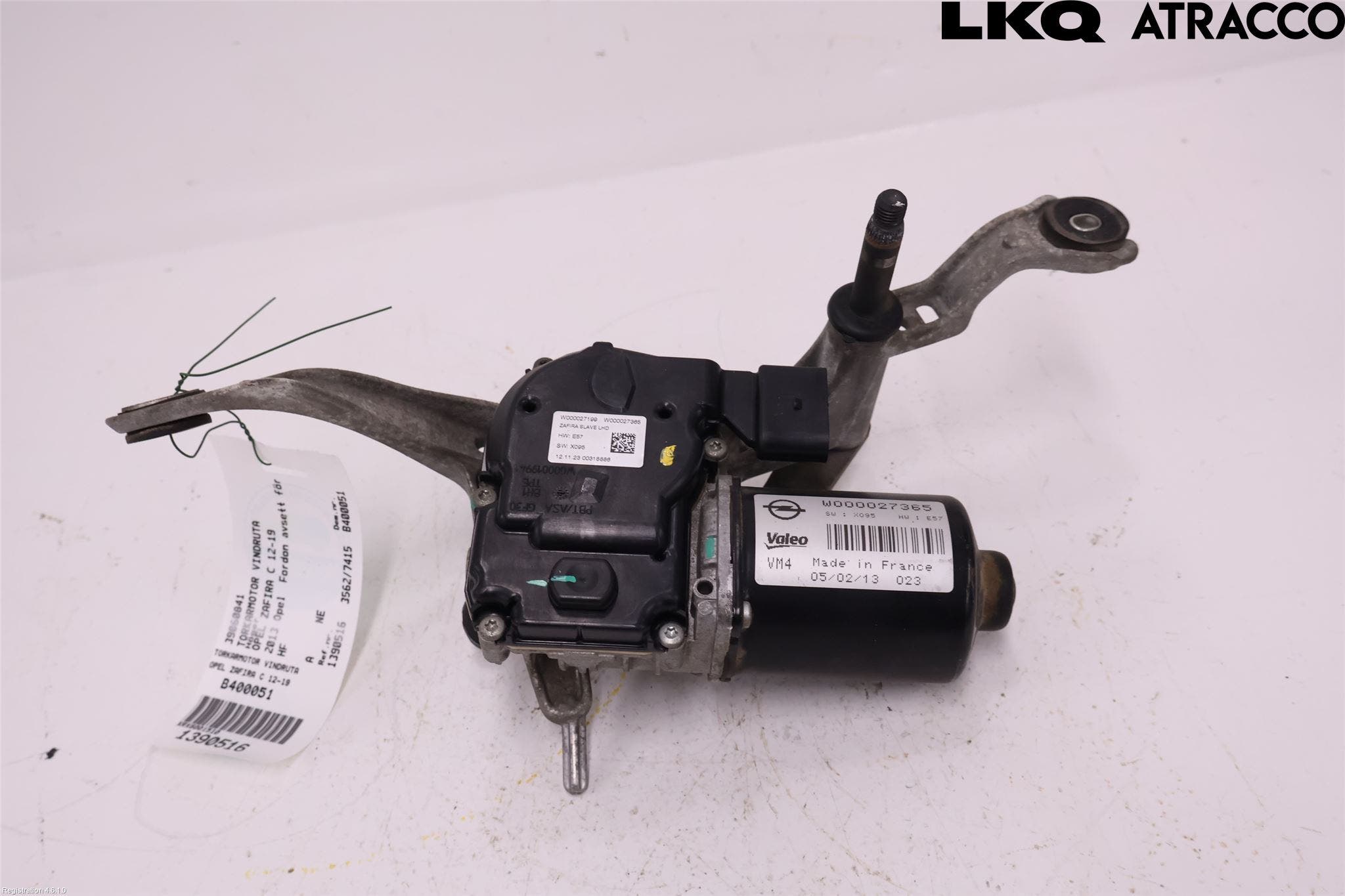 Opel ZAFIRA C 12-19 Torkarmotor Vindruta