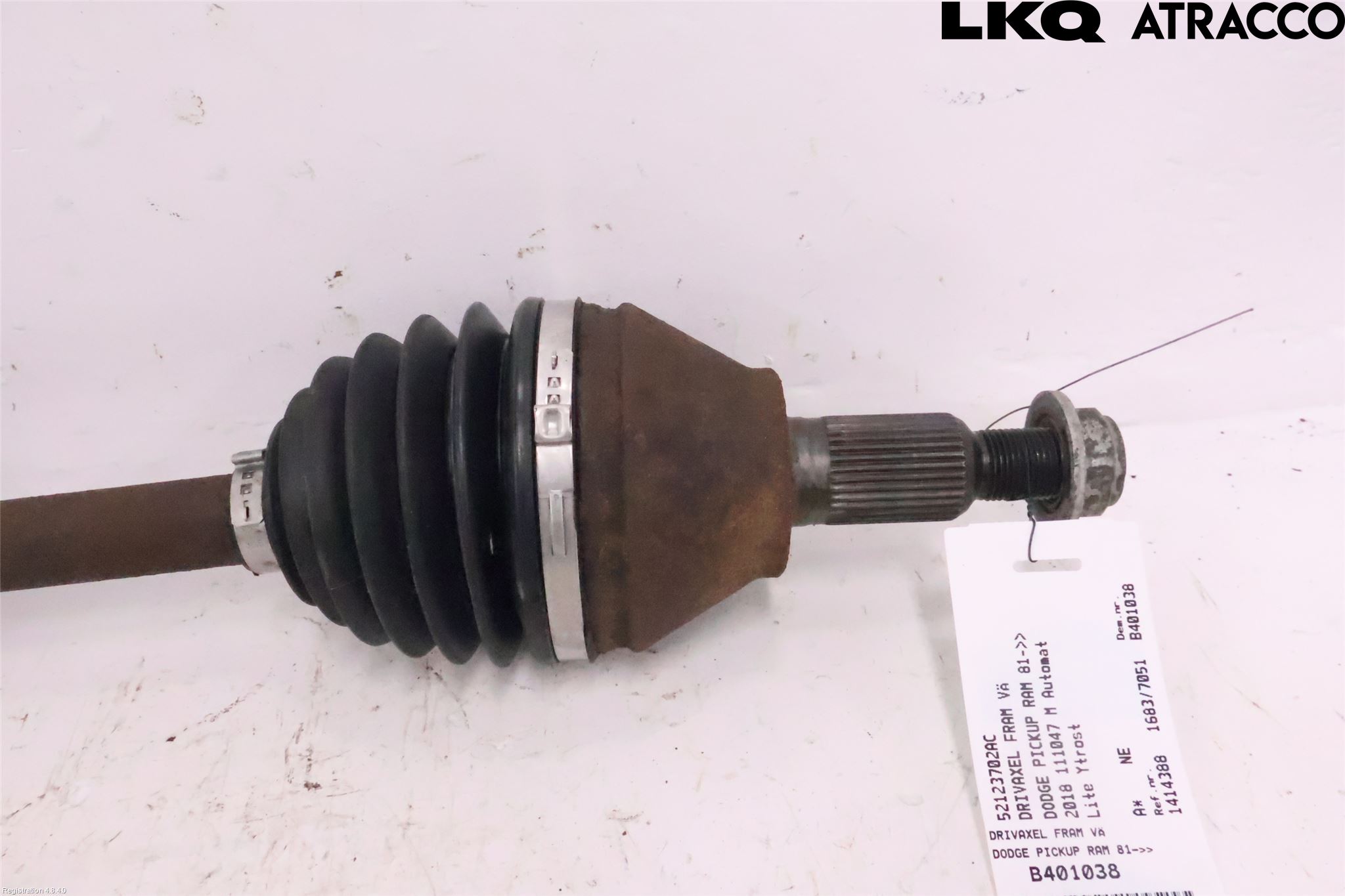 Dodge PICK UP RAM 81- Drivaxel Fram Vänster