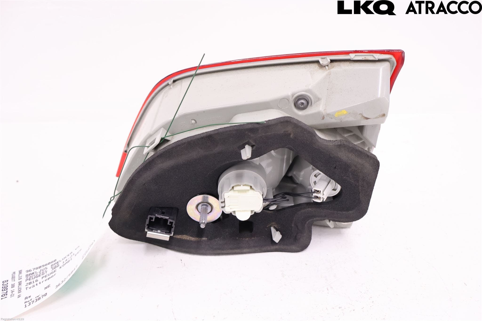 Peugeot 308 14-21 Bakljus Lucka Vä