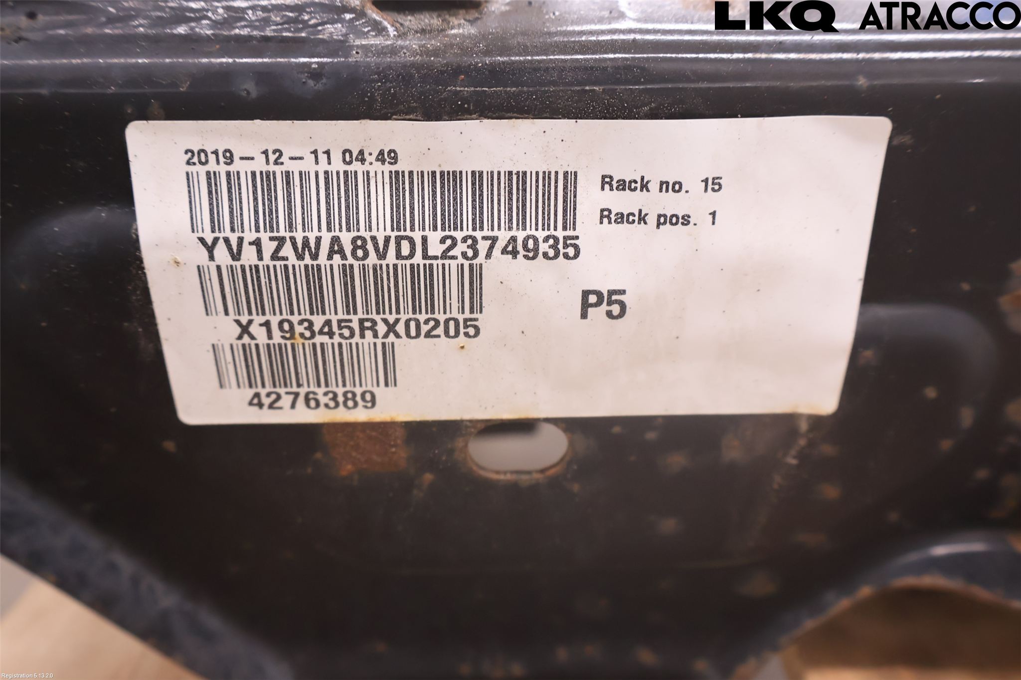 Volvo V60 19- Bakaxelbalk