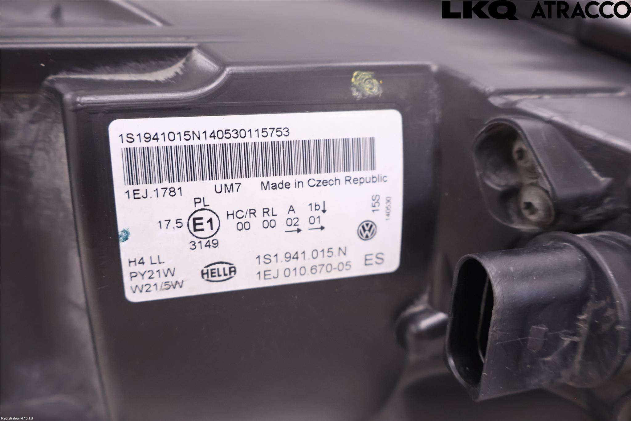 Volkswagen VW UP! / E-UP! Strålkastare Vänster