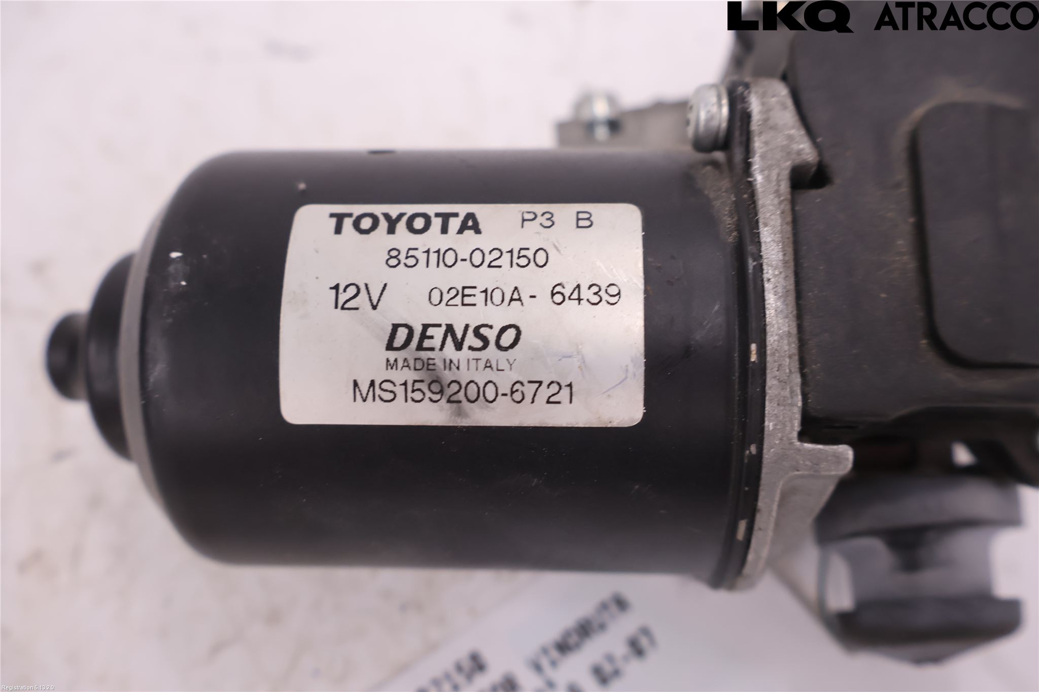 Toyota COROLLA 02-07 Torkarmotor Vindruta