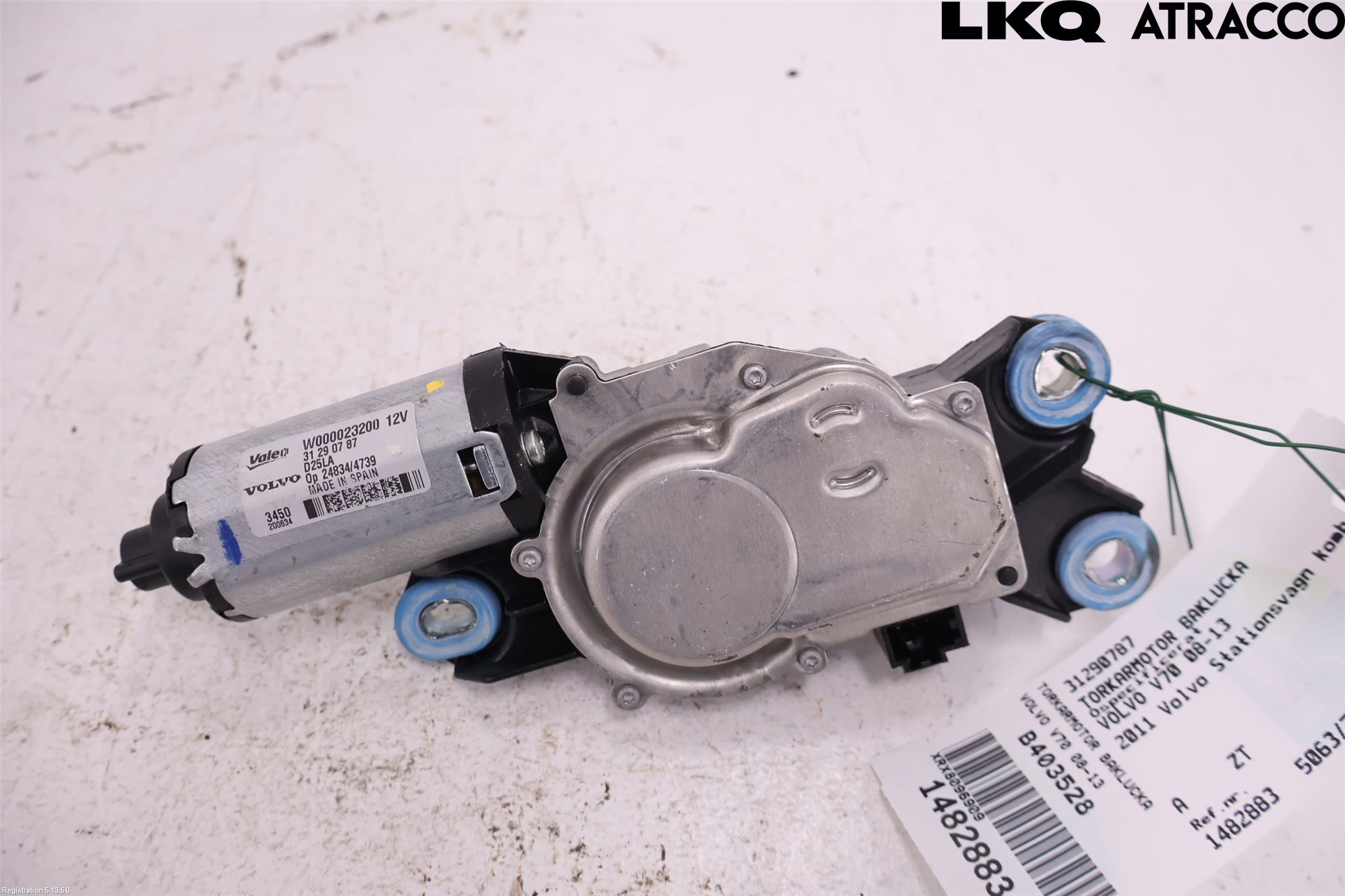 Volvo V70 08-13 Torkarmotor Baklucka