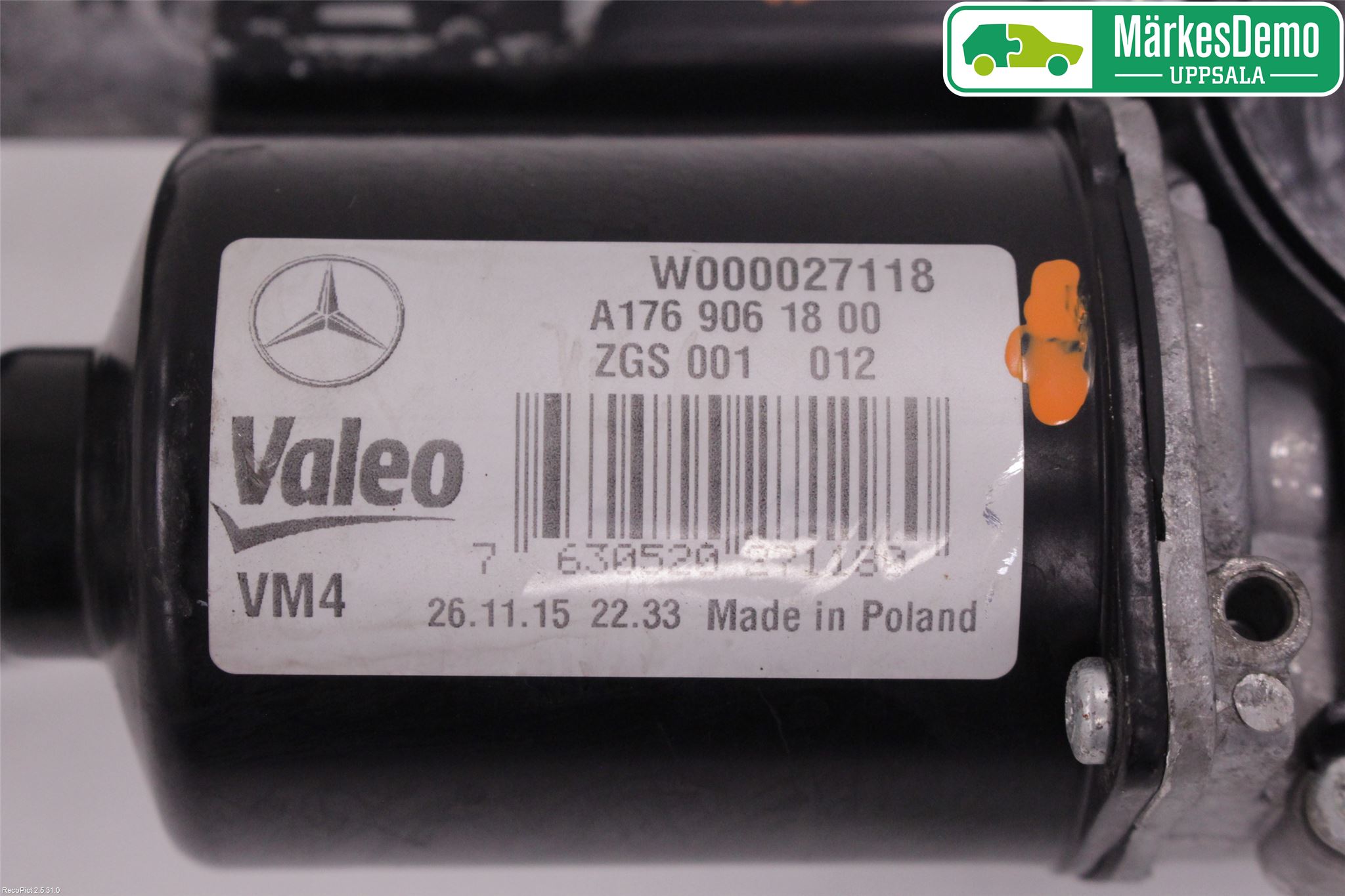 Mercedes-Benz MB CLA-KLASS (C117/X117) 13-19 Torkarmotor Vindruta