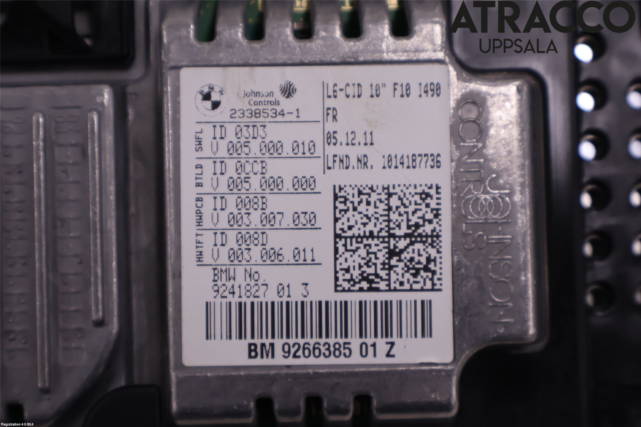 BMW 5 F10/F11/F18 09-17 Bildskärm