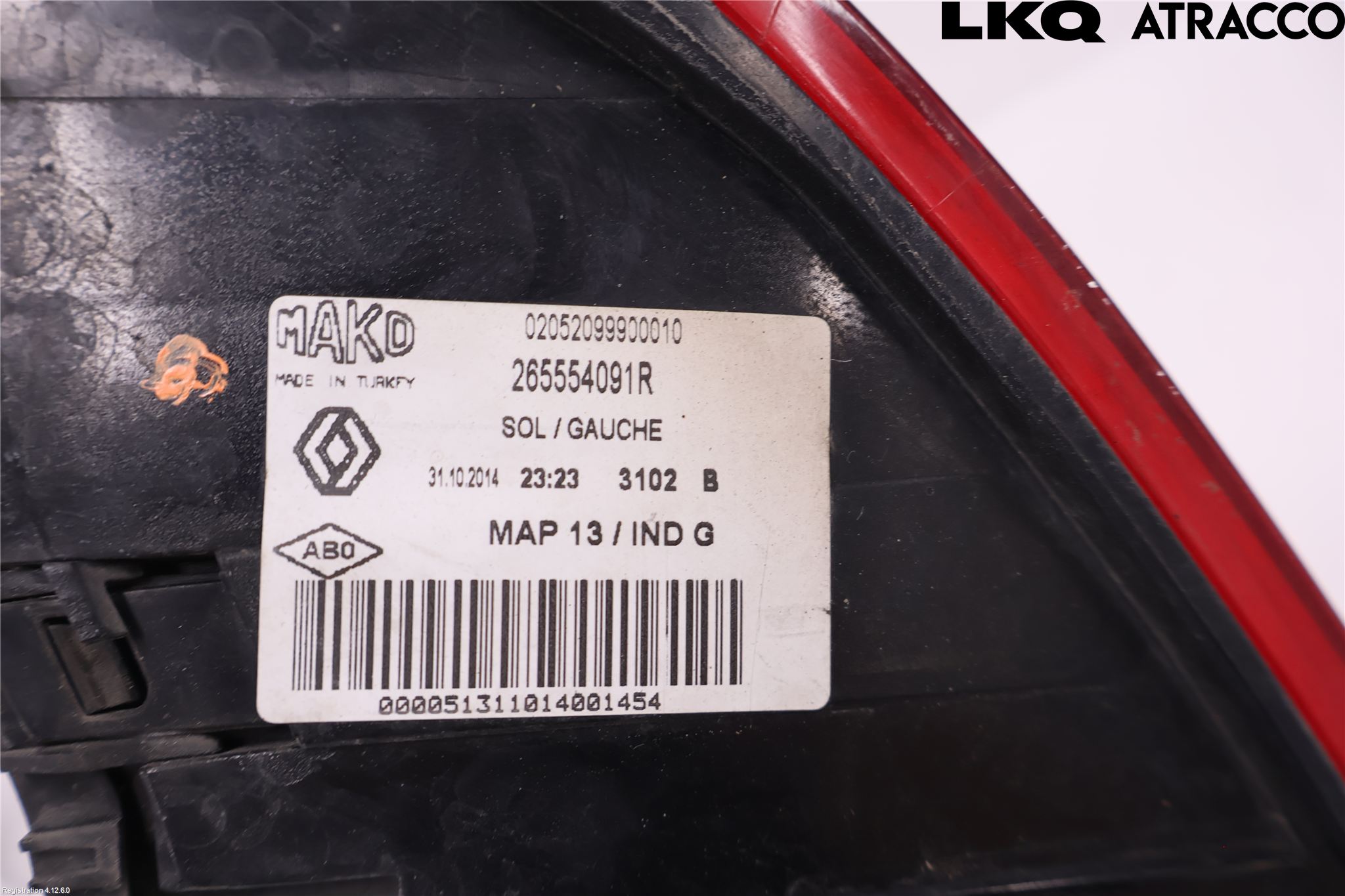 Renault CLIO IV 12-16 Bakljus Vänster