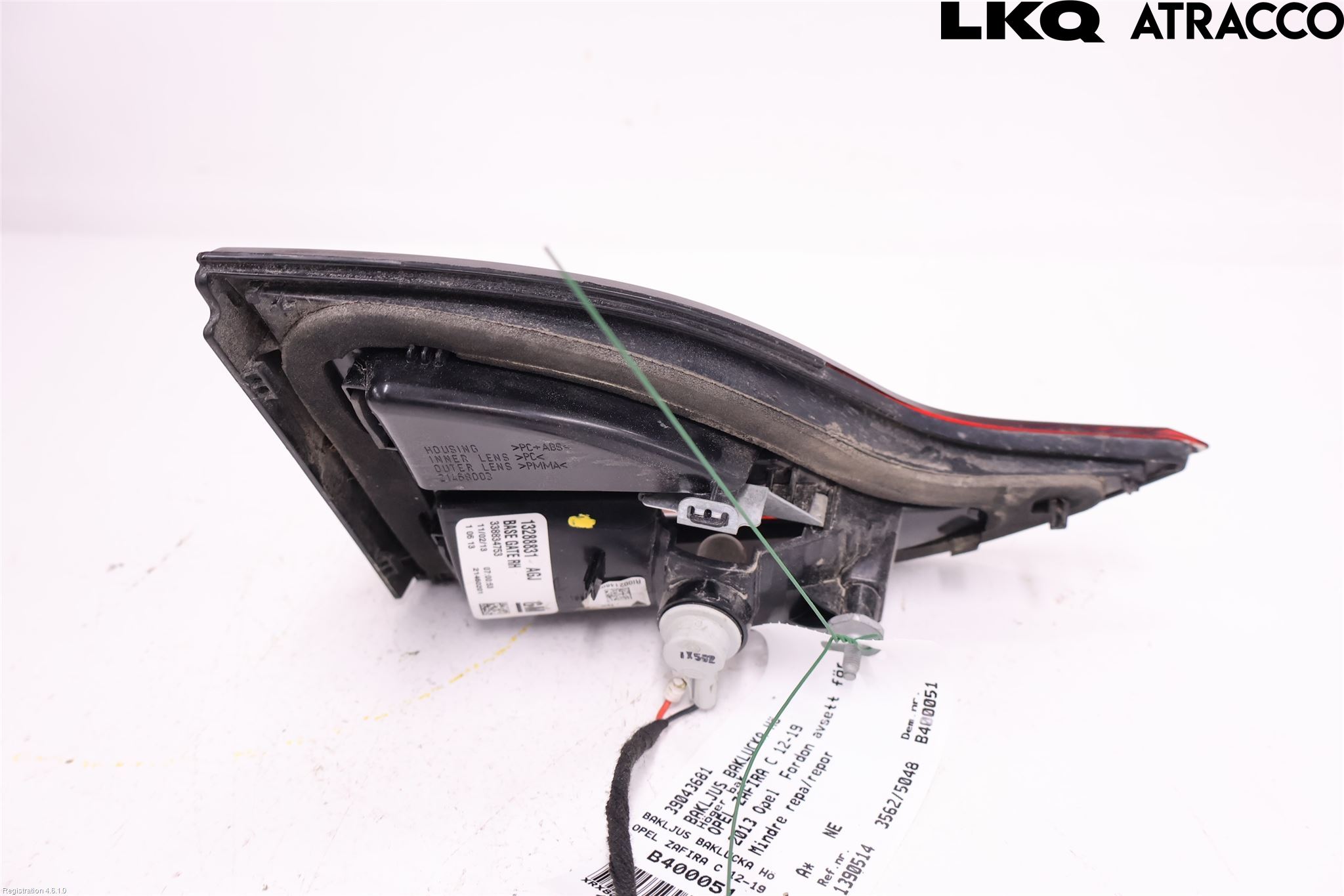 Opel ZAFIRA C 12-19 Bakljus Lucka Hö