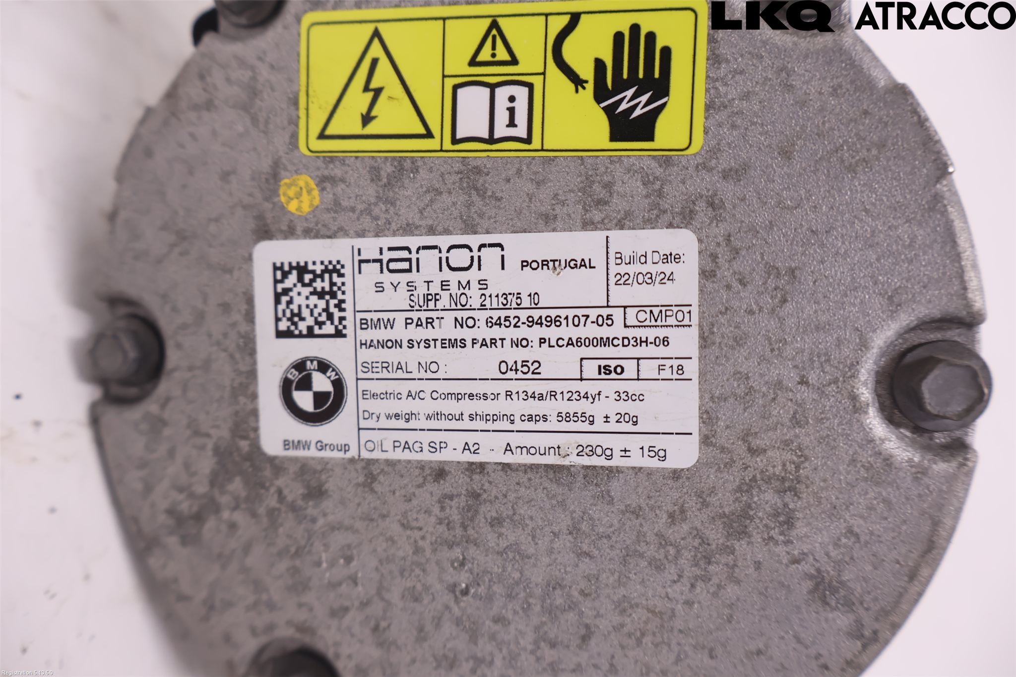 BMW i3 I01 13-22 Ac Kompressor