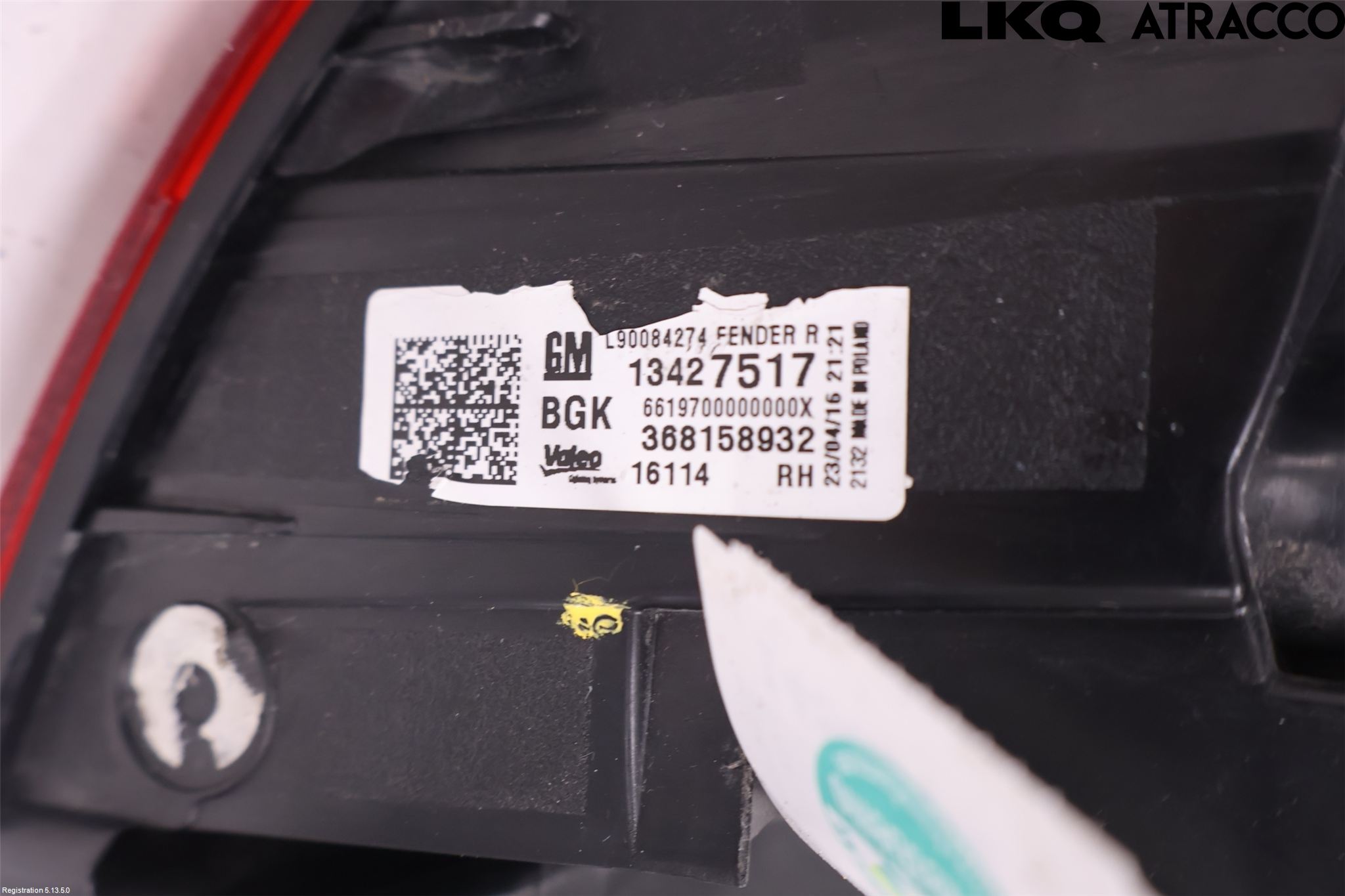 Opel ASTRA K 16-22 Bakljus Höger