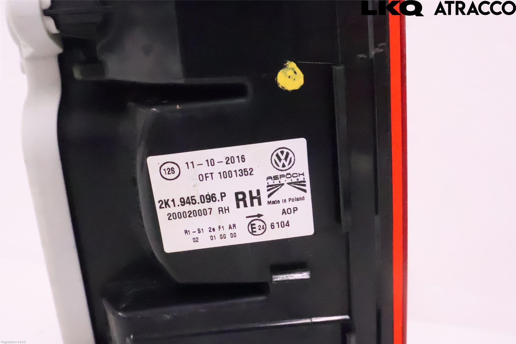 Volkswagen VW CADDY 16-20 Bakljus Höger