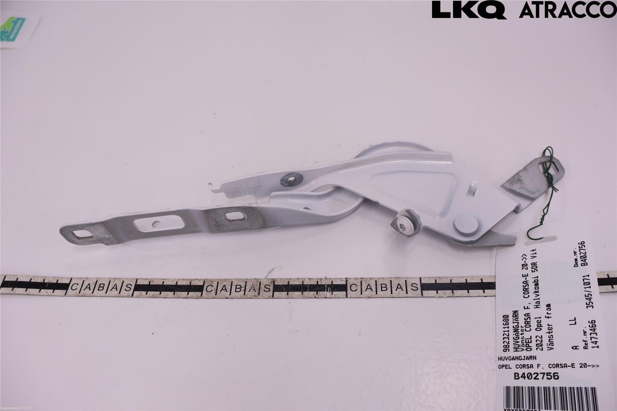 Opel CORSA F, CORSA-E 20- Huvgångjärn