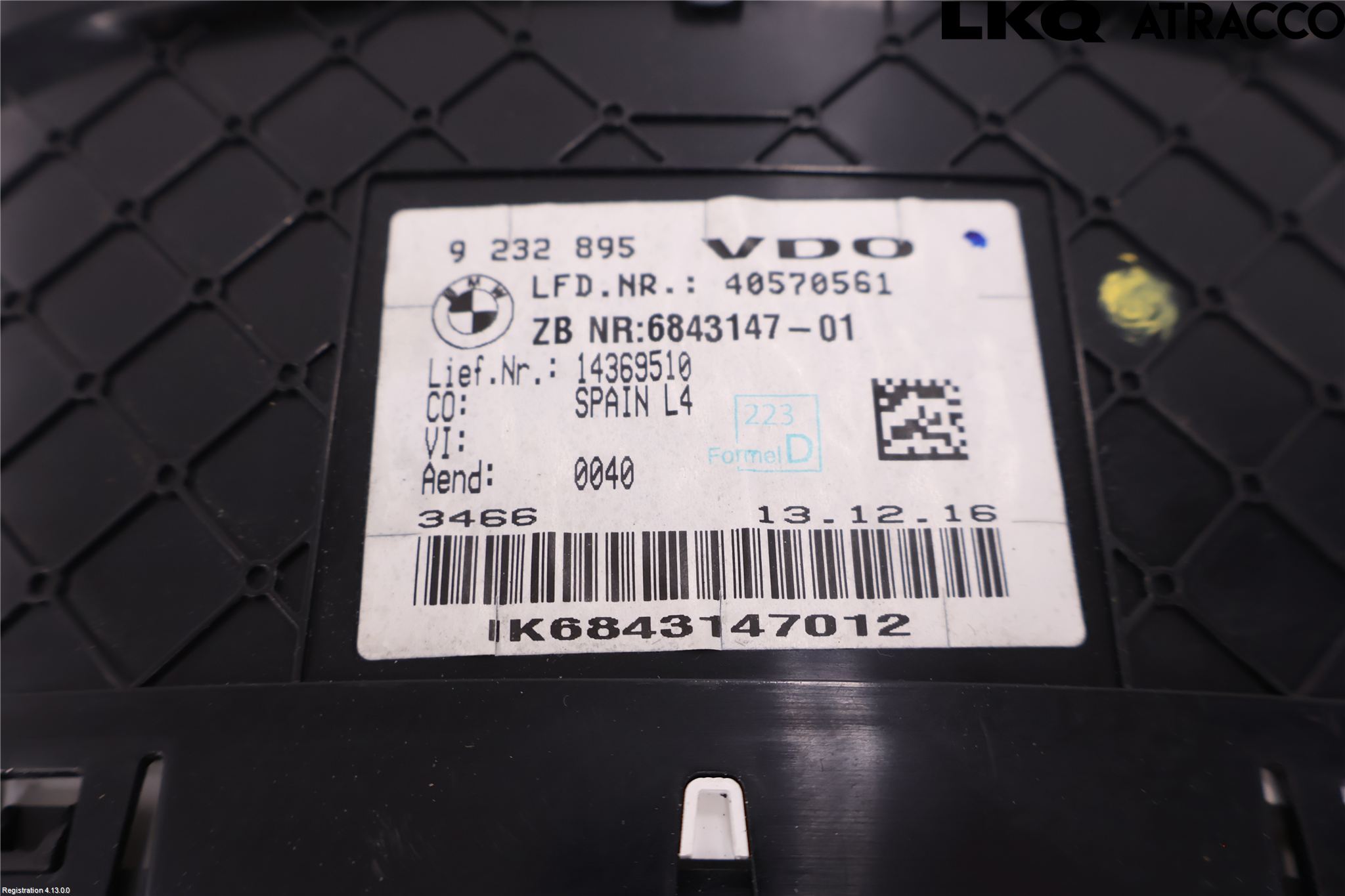BMW 3 F30/F31/F80 12-19 Instrument Komb