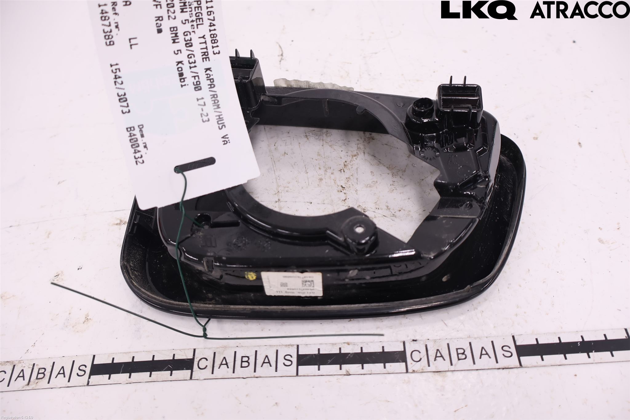 BMW 5 G30/G31/F90 17-23 Spegel Yttre Kåpa-Ram-Hus Vä