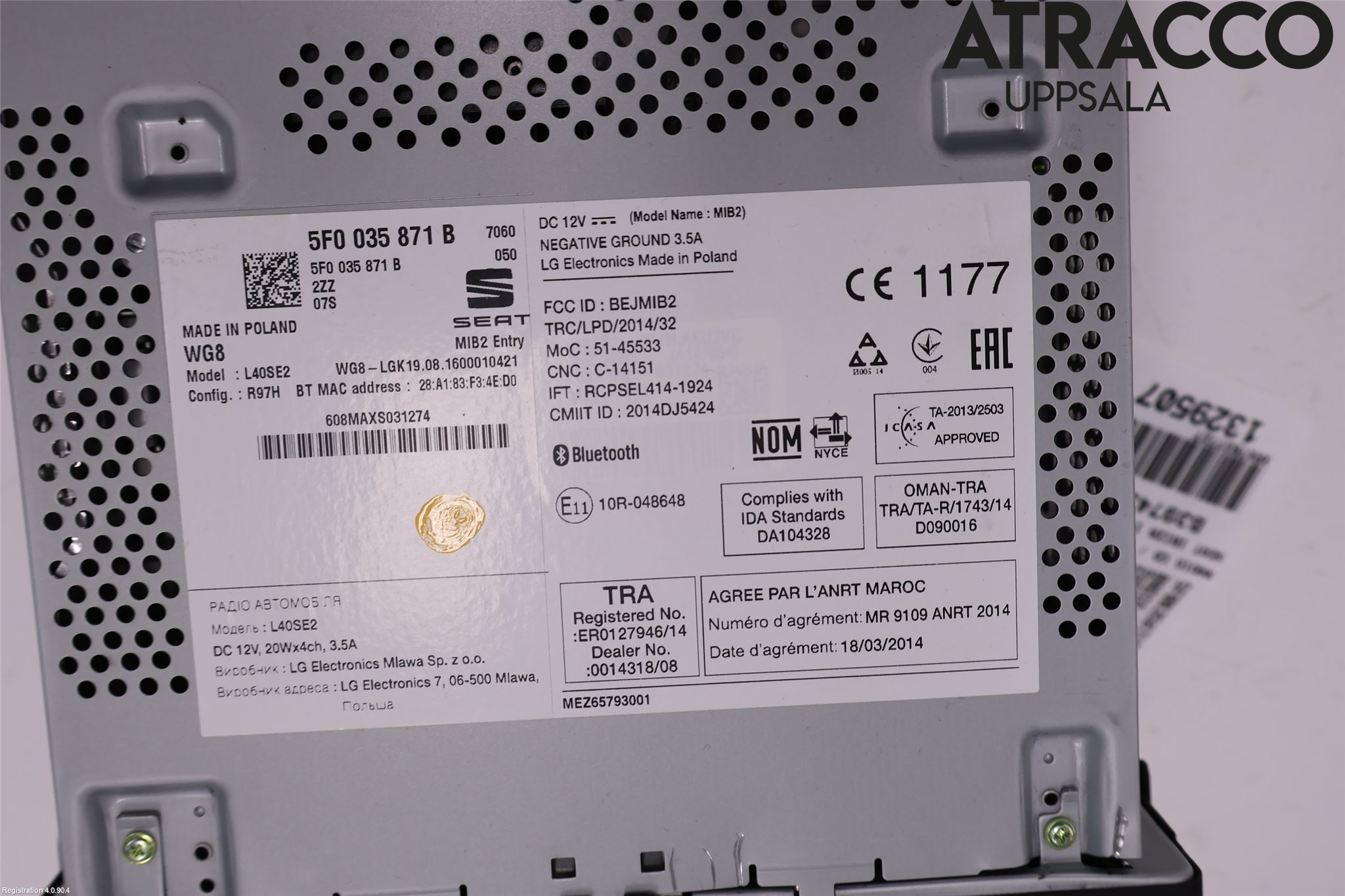 Seat IBIZA IV 08-16 Cd Radio - Multimediapanel