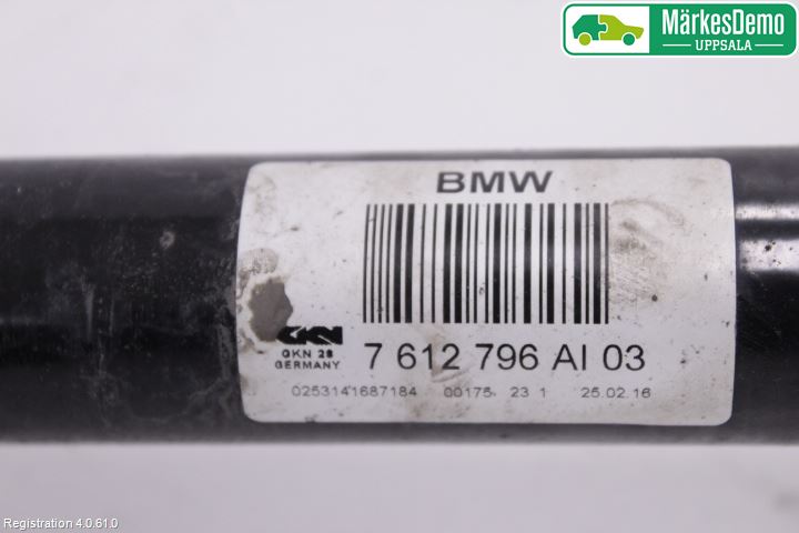 BMW X4 F26 14-18 Drivaxel Bak Höger