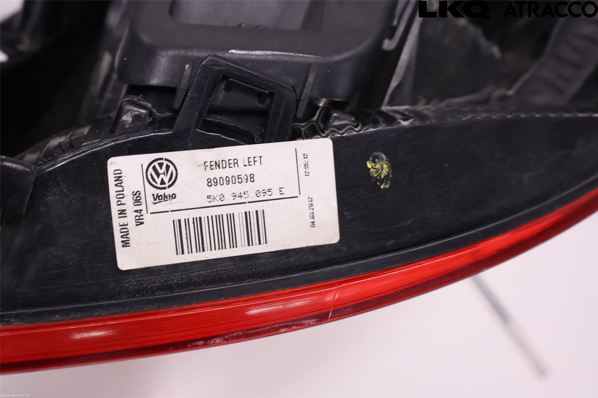 Volkswagen VW GOLF VI 09-13 Bakljus Vänster