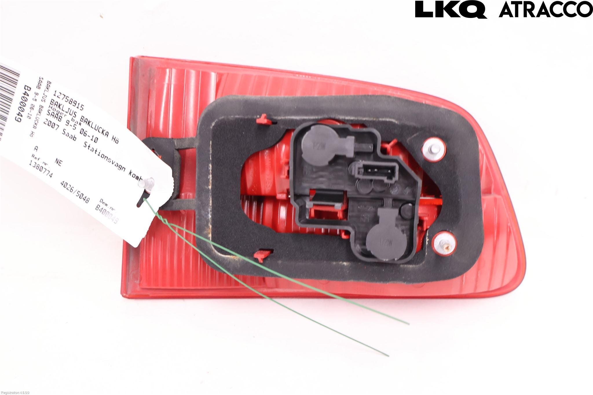 Saab 9-5     06-10 Bakljus Lucka Hö