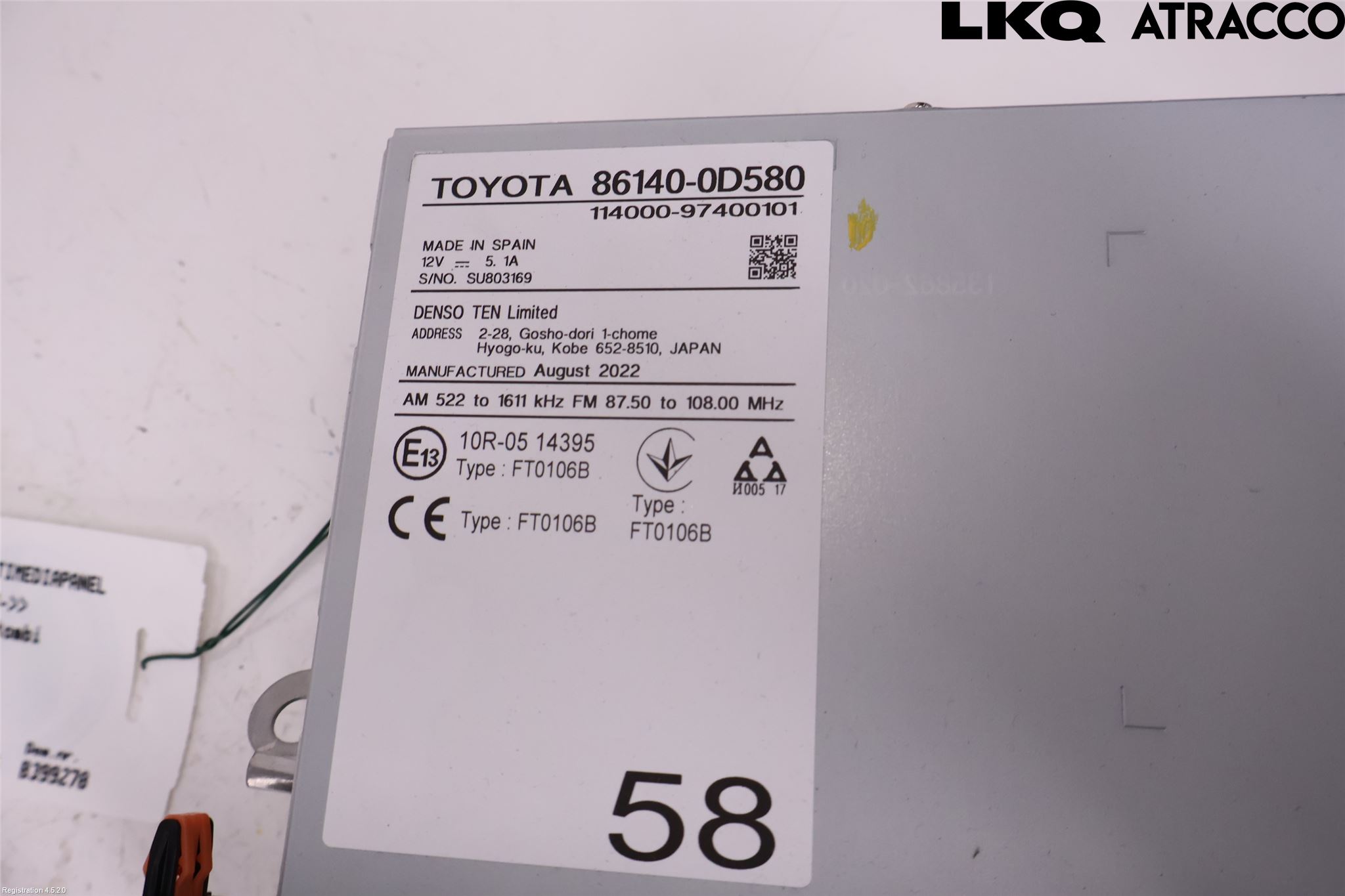 Toyota YARIS XP21 20- Cd Radio - Multimediapanel