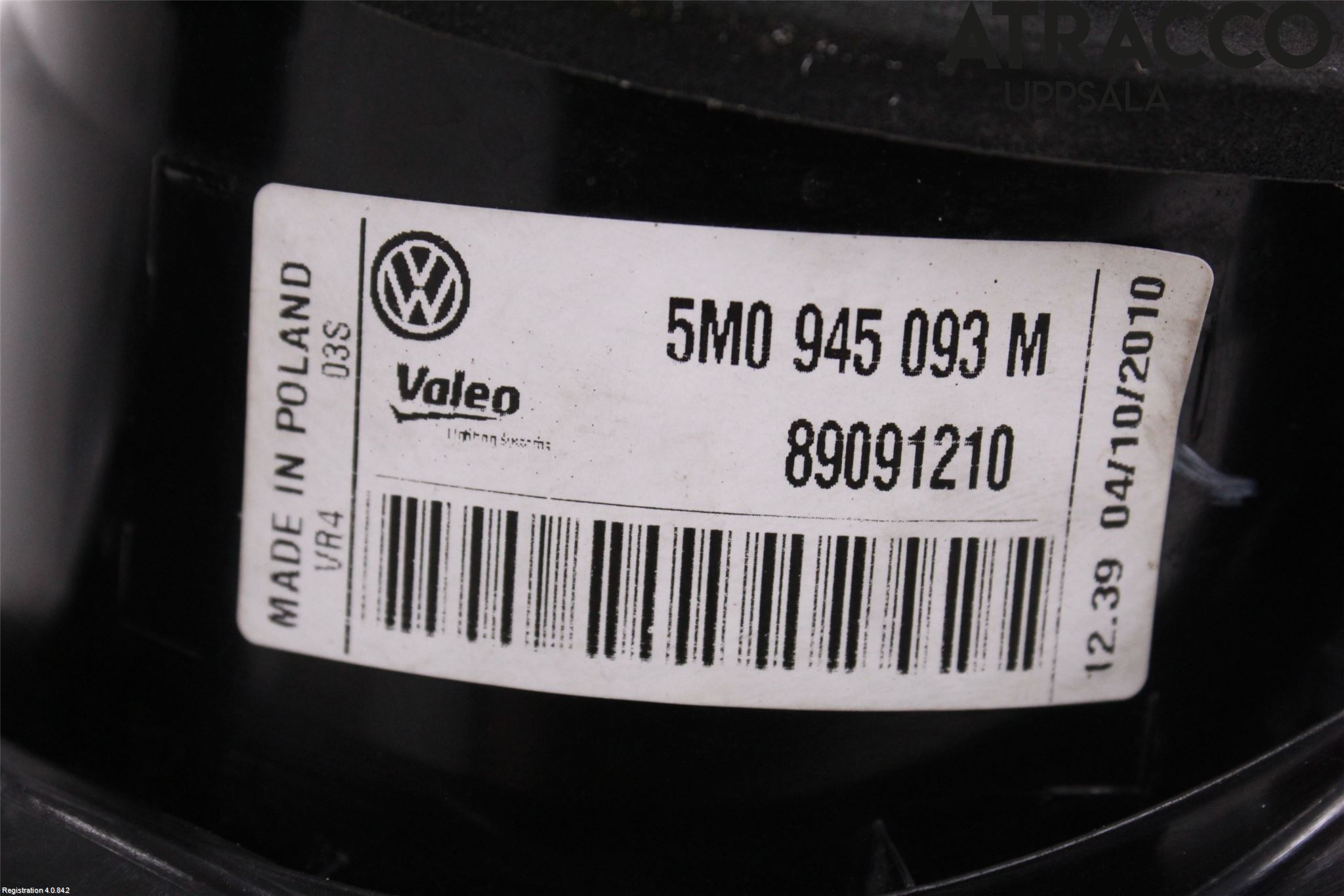 Volkswagen VW GOLF PLUS/CROSS GOLF 04-14 Bakljus Lucka Vä