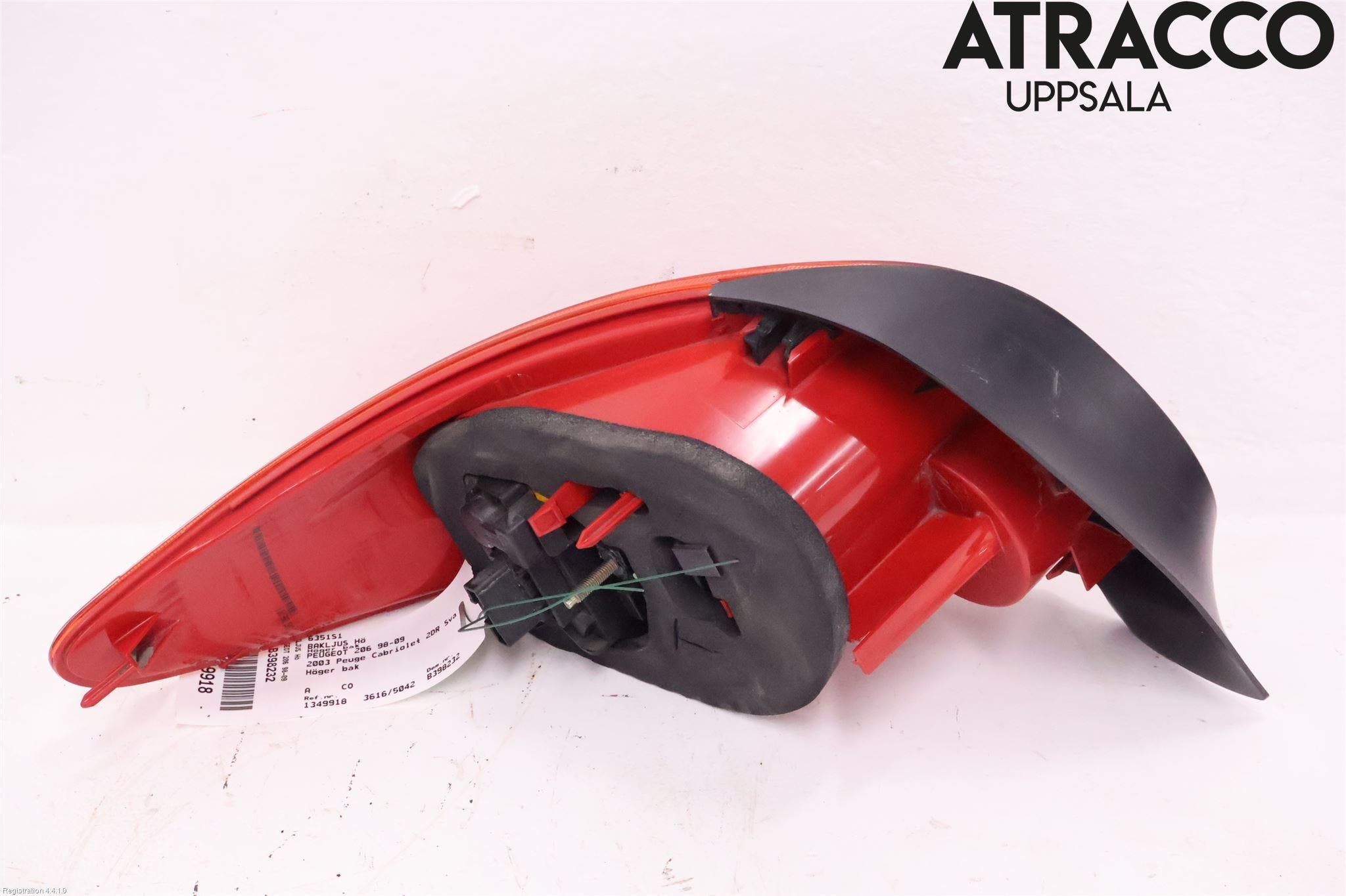 Peugeot 206 98-09 Bakljus Höger