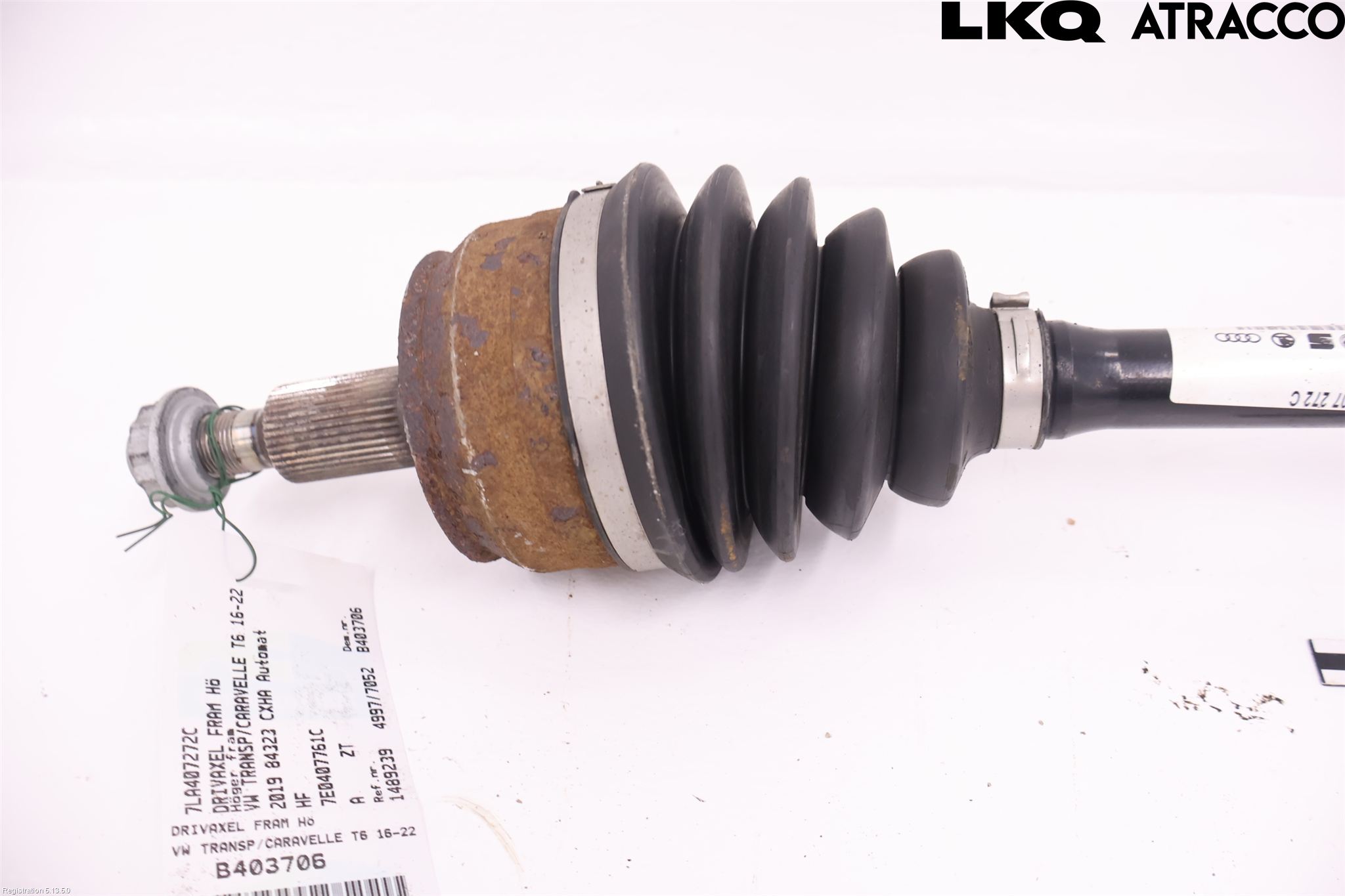 Volkswagen VW TRANSP/CARAVELLE (T6) 16-22 Drivaxel Fram Höger