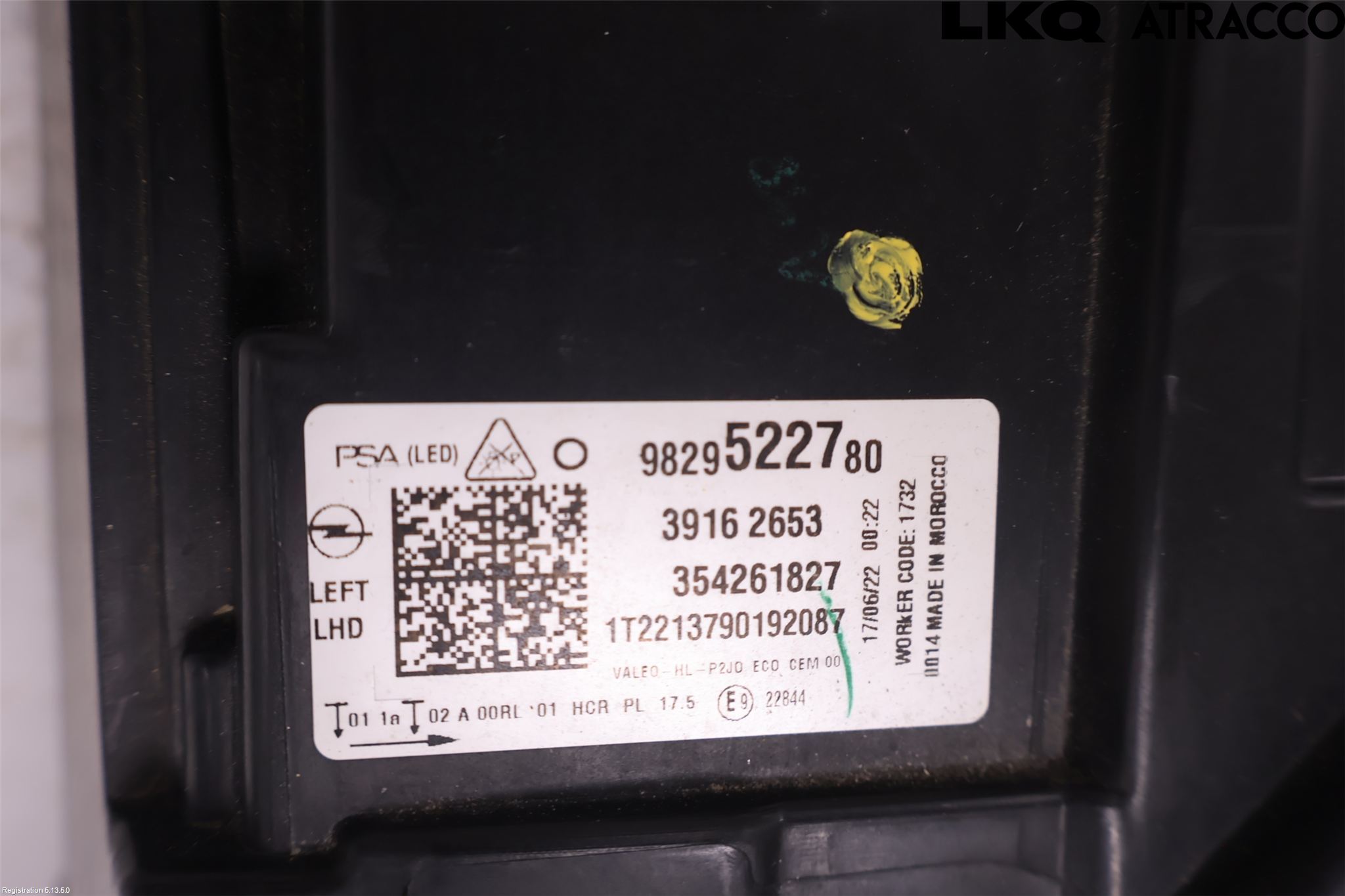 Opel CORSA F, CORSA-E 20- Strålkastare Vänster