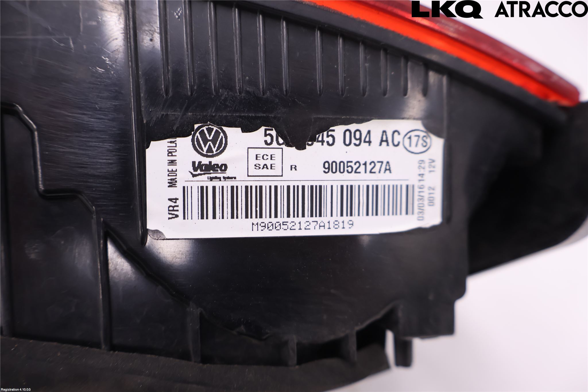 Volkswagen VW GOLF / E-GOLF VII 13-20 Bakljus Lucka Hö