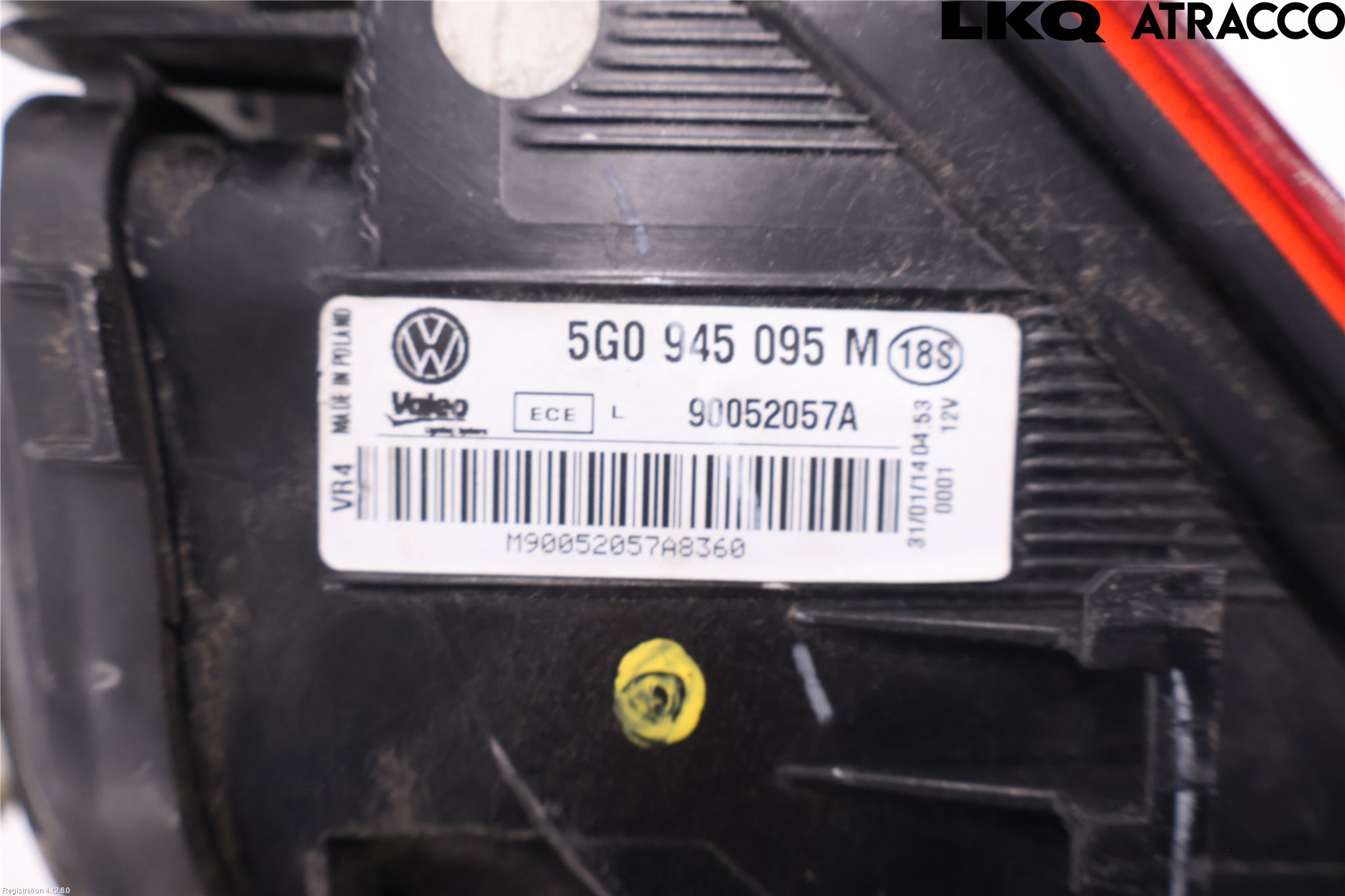 Volkswagen VW GOLF / E-GOLF VII 13-20 Bakljus Vänster