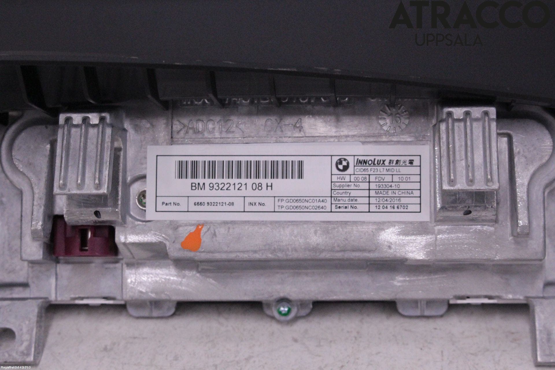 BMW 1 F20/F21 11-19 Bildskärm