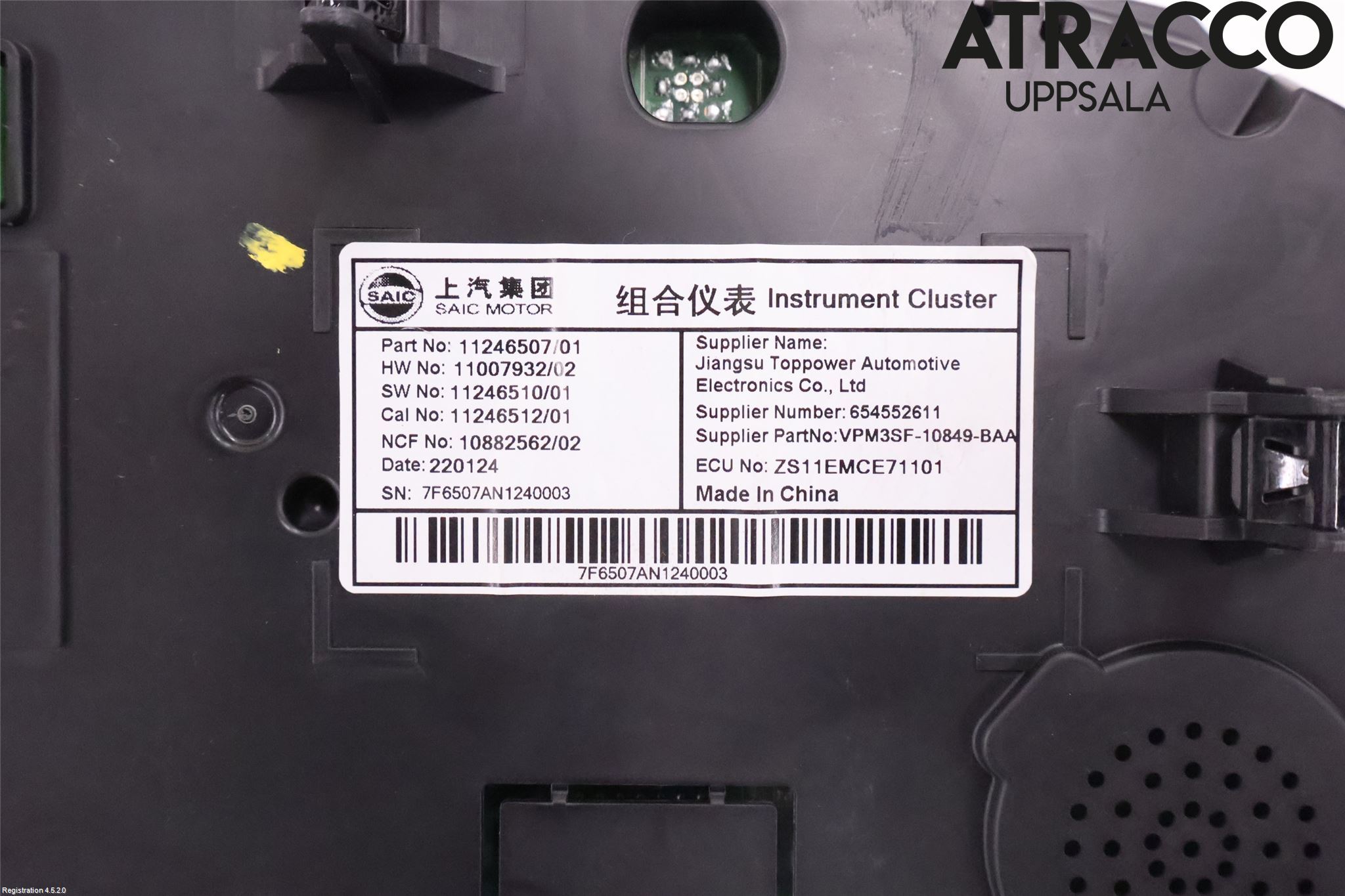 MG ZS EV 20- Instrument Hast