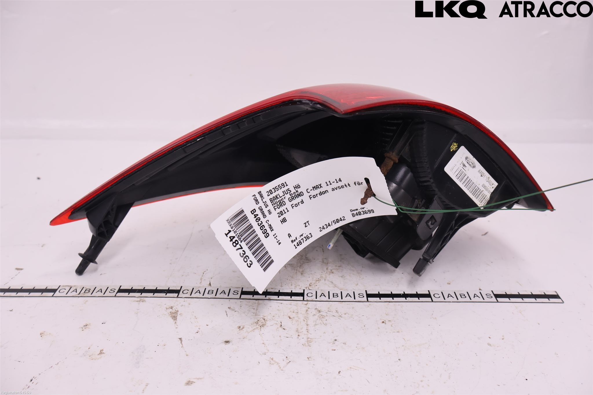 Ford GRAND C-MAX  11-14 Bakljus Höger