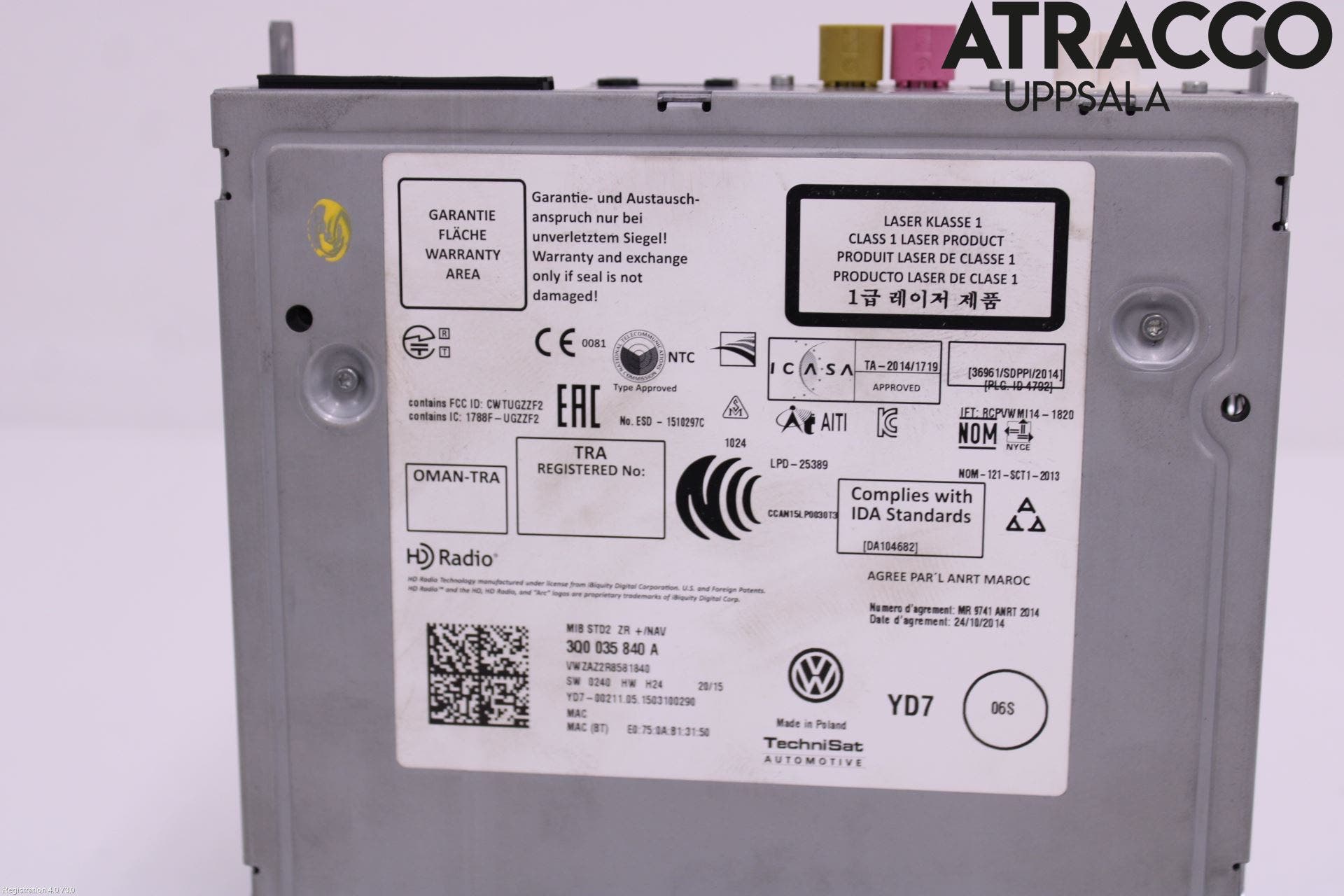 Volkswagen VW GOLF / E-GOLF VII 13-20 Cd Radio - Multimediapanel