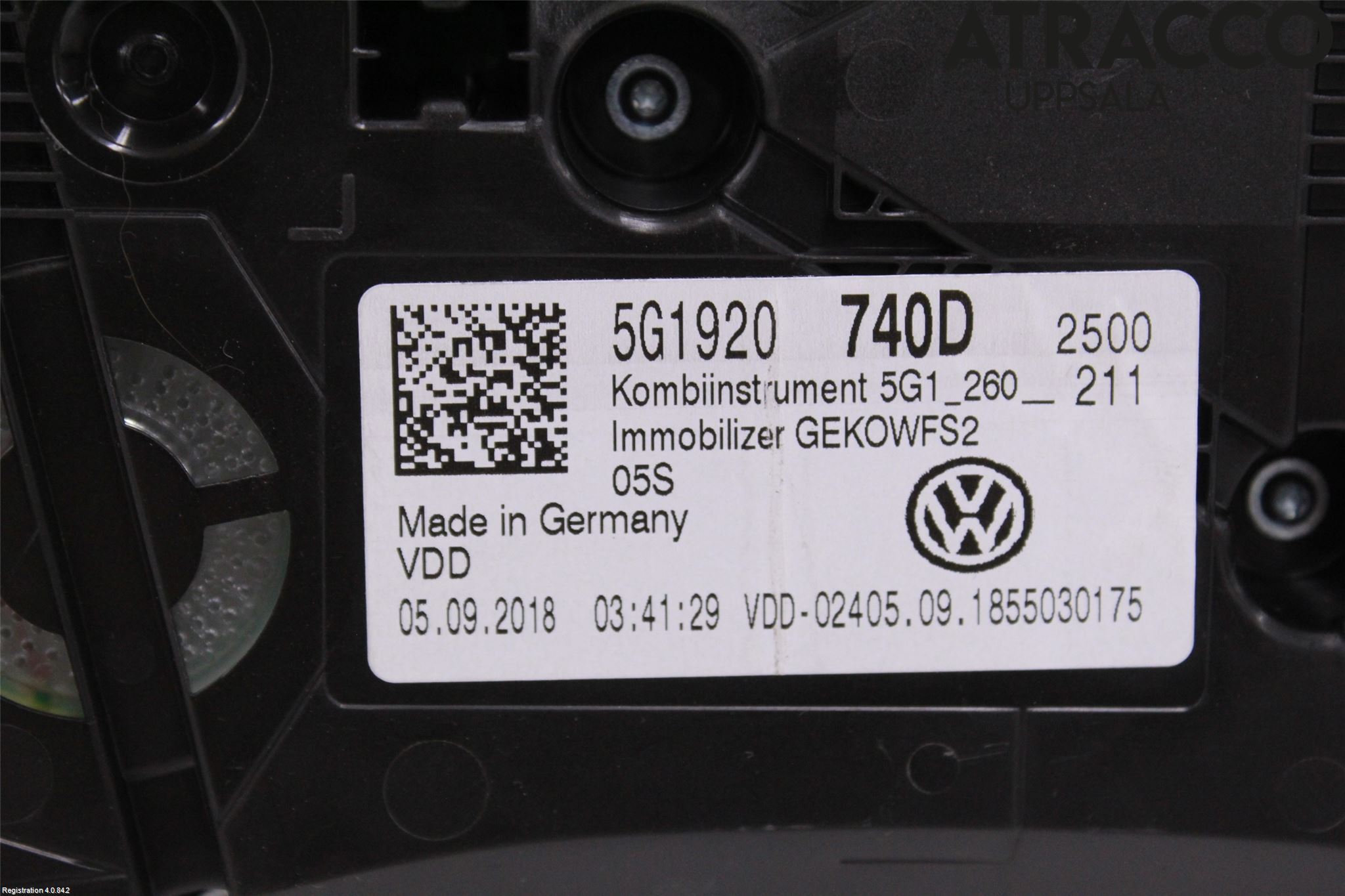 Volkswagen VW GOLF / E-GOLF VII 13-20 Instrument Hast