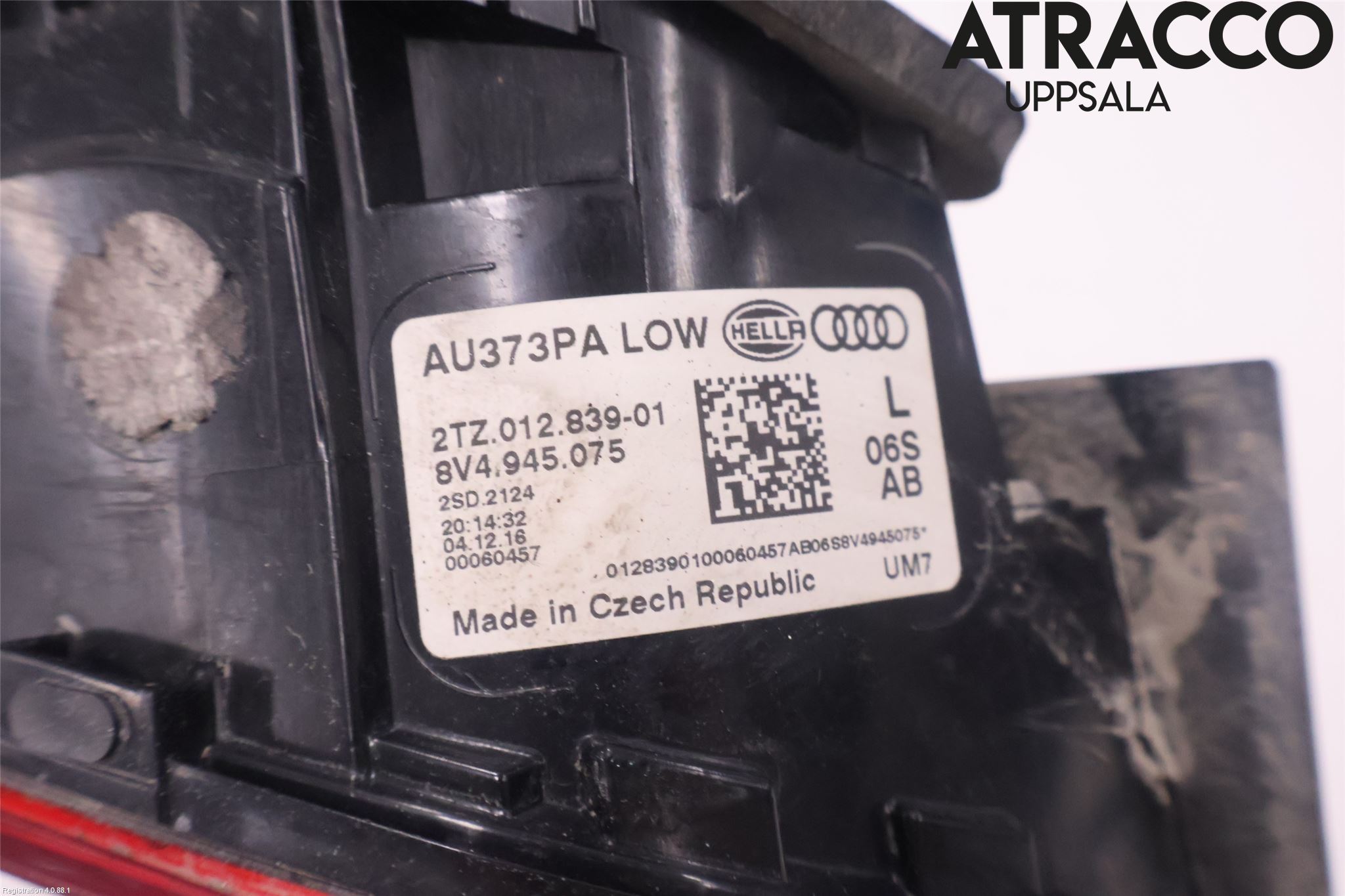 Audi A3/S3 8V 13-20 Bakljus Lucka Vä