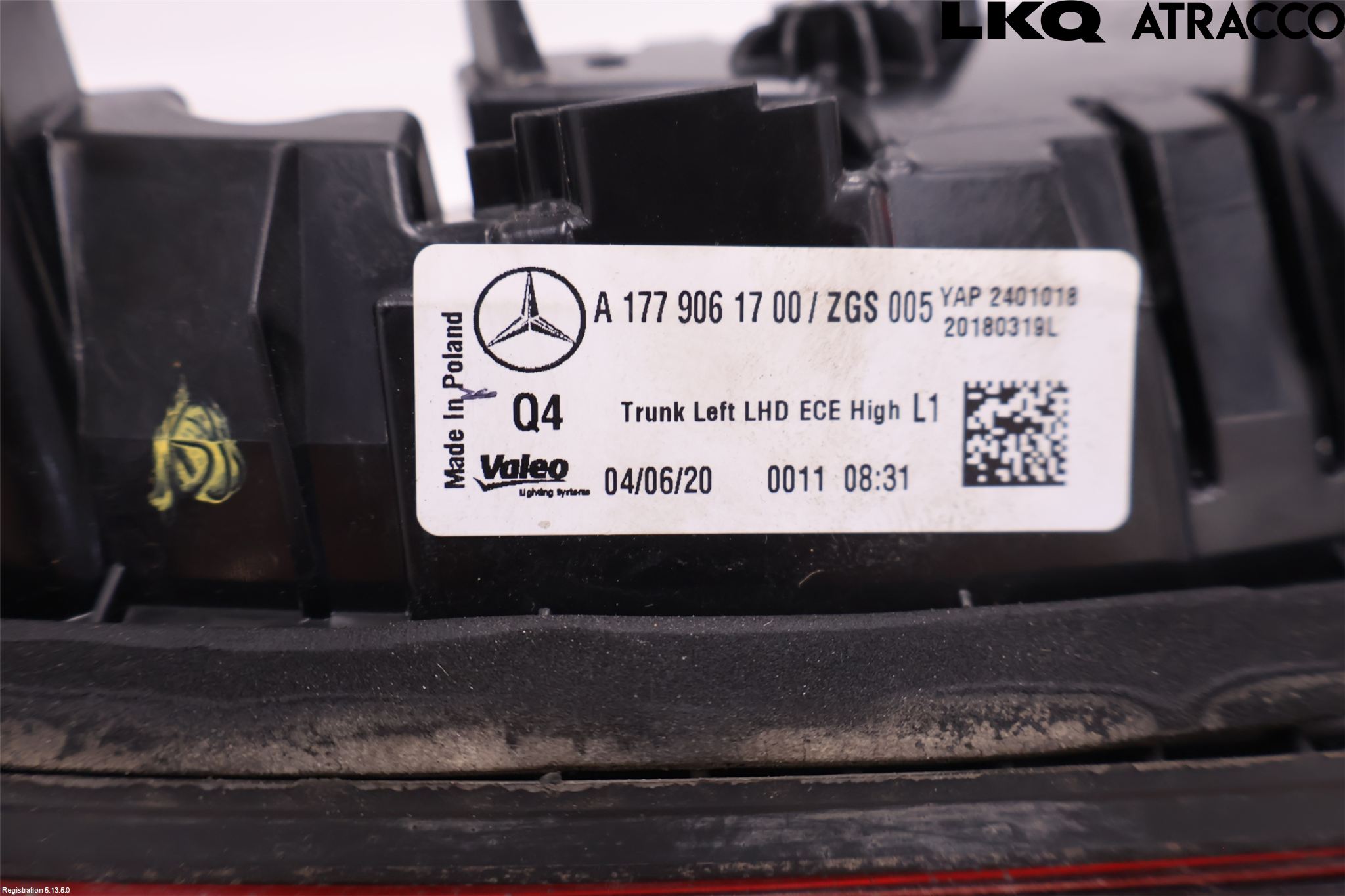Mercedes-Benz MB A-KLASS (W177) 18- Bakljus Lucka Vä