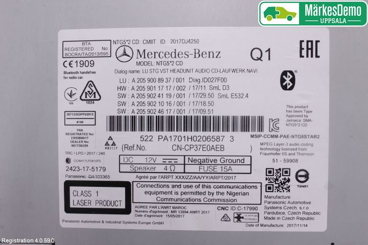 Mercedes-Benz MB GLC-KLASS (X253/C253) 15-22 Cd Radio - Multimediapanel